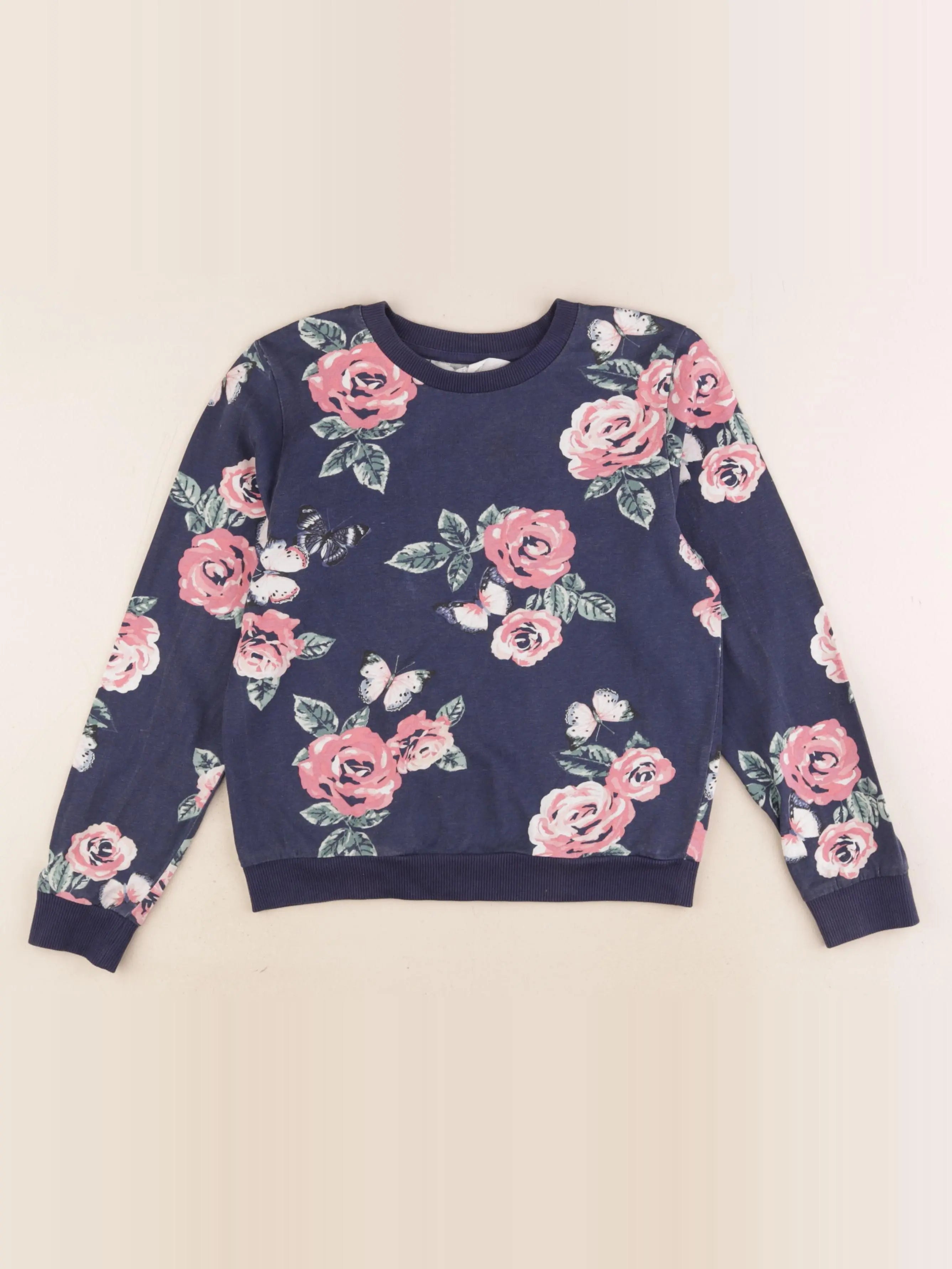 H&M - tee-shirt bleu - 7/8 ans