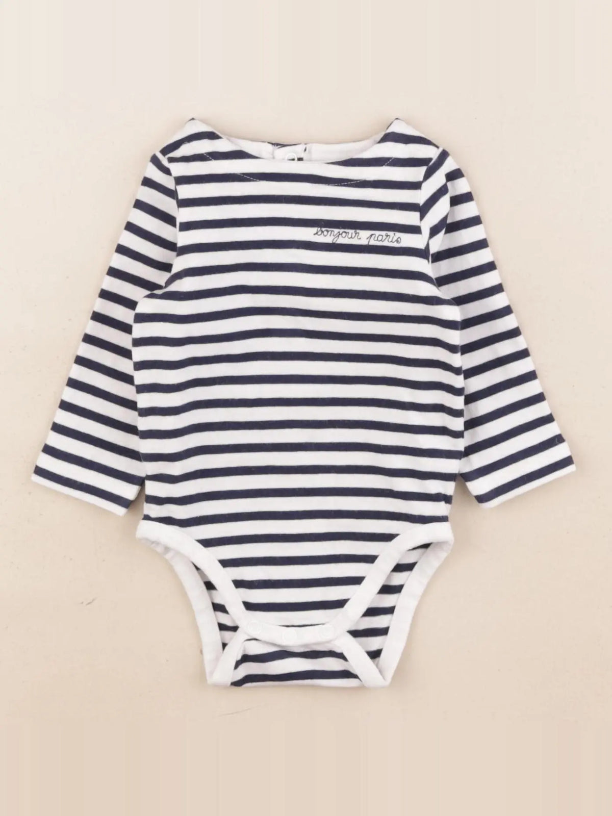 Jacadi - body bleu, blanc - 3 mois