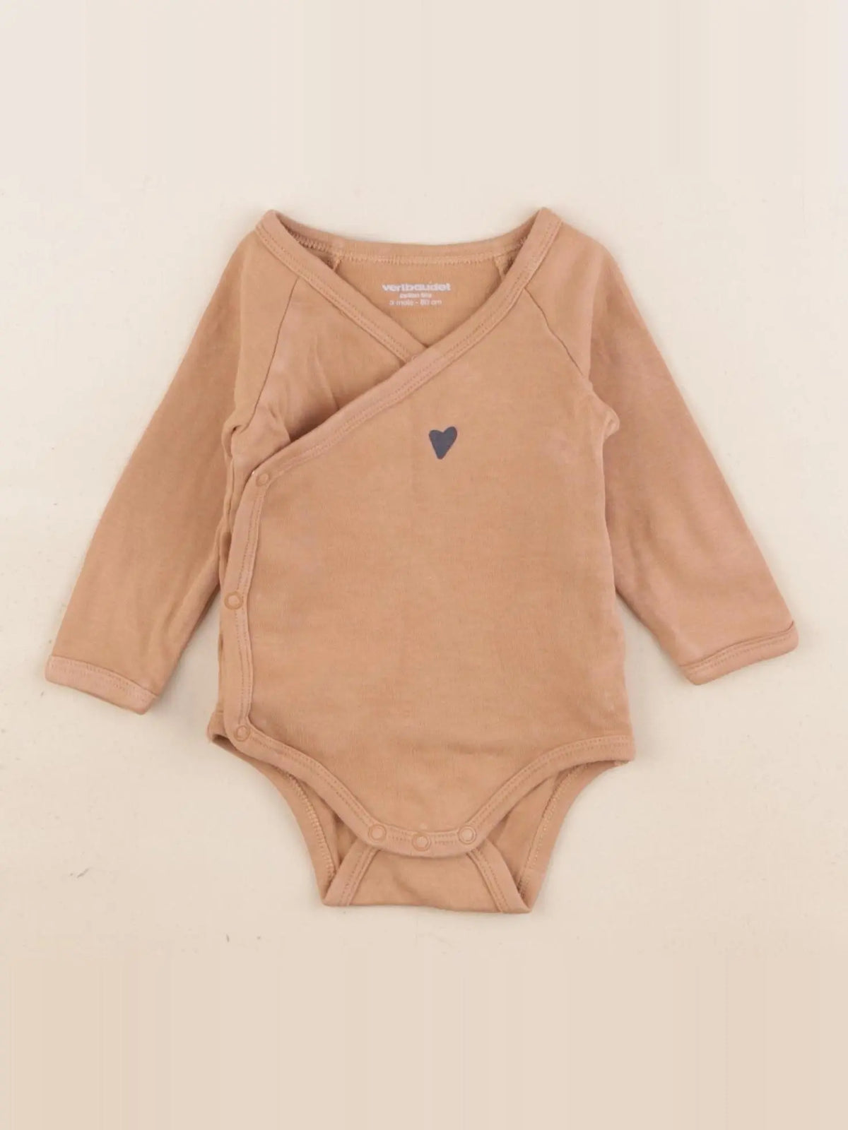 Vertbaudet - body marron - 3 mois