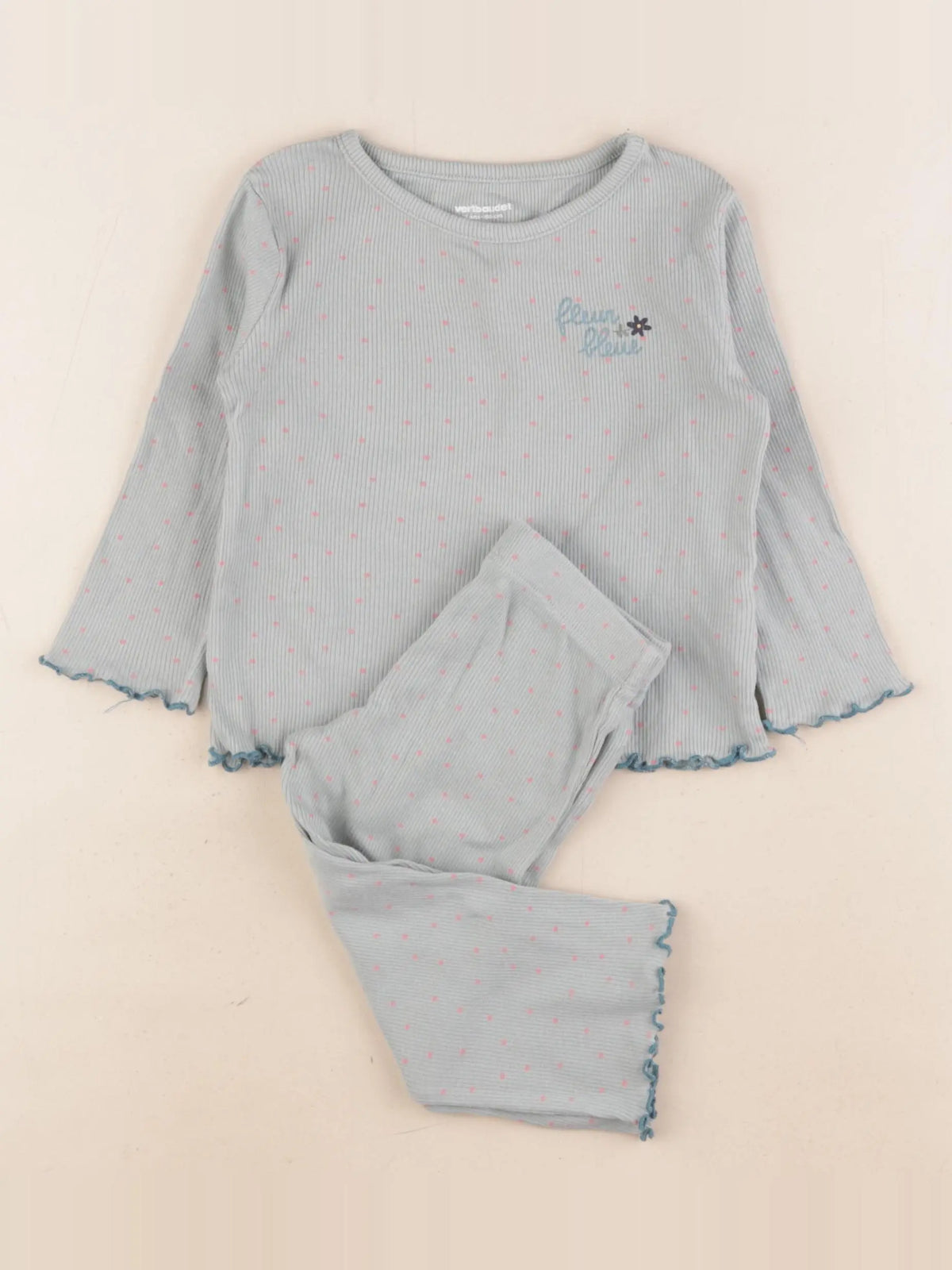 Vertbaudet - pyjama coton vert - 2 ans