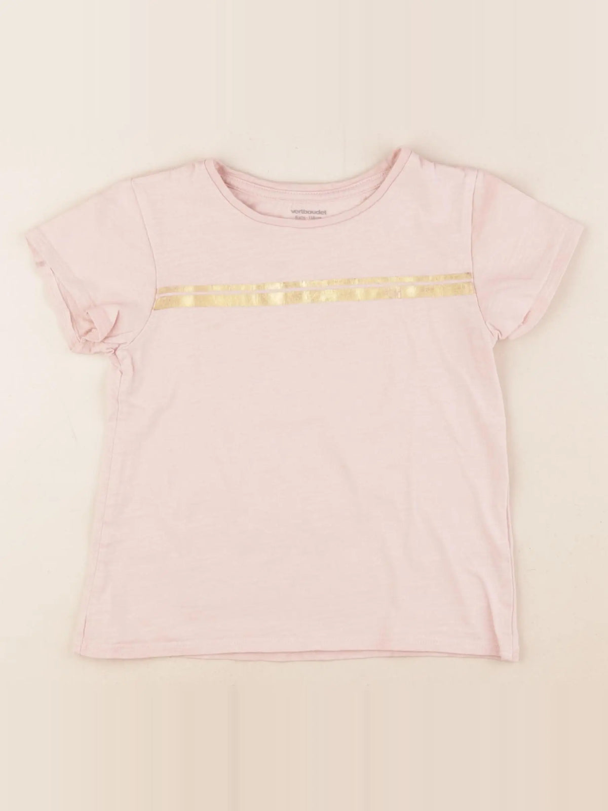Vertbaudet - tee-shirt rose - 6 ans