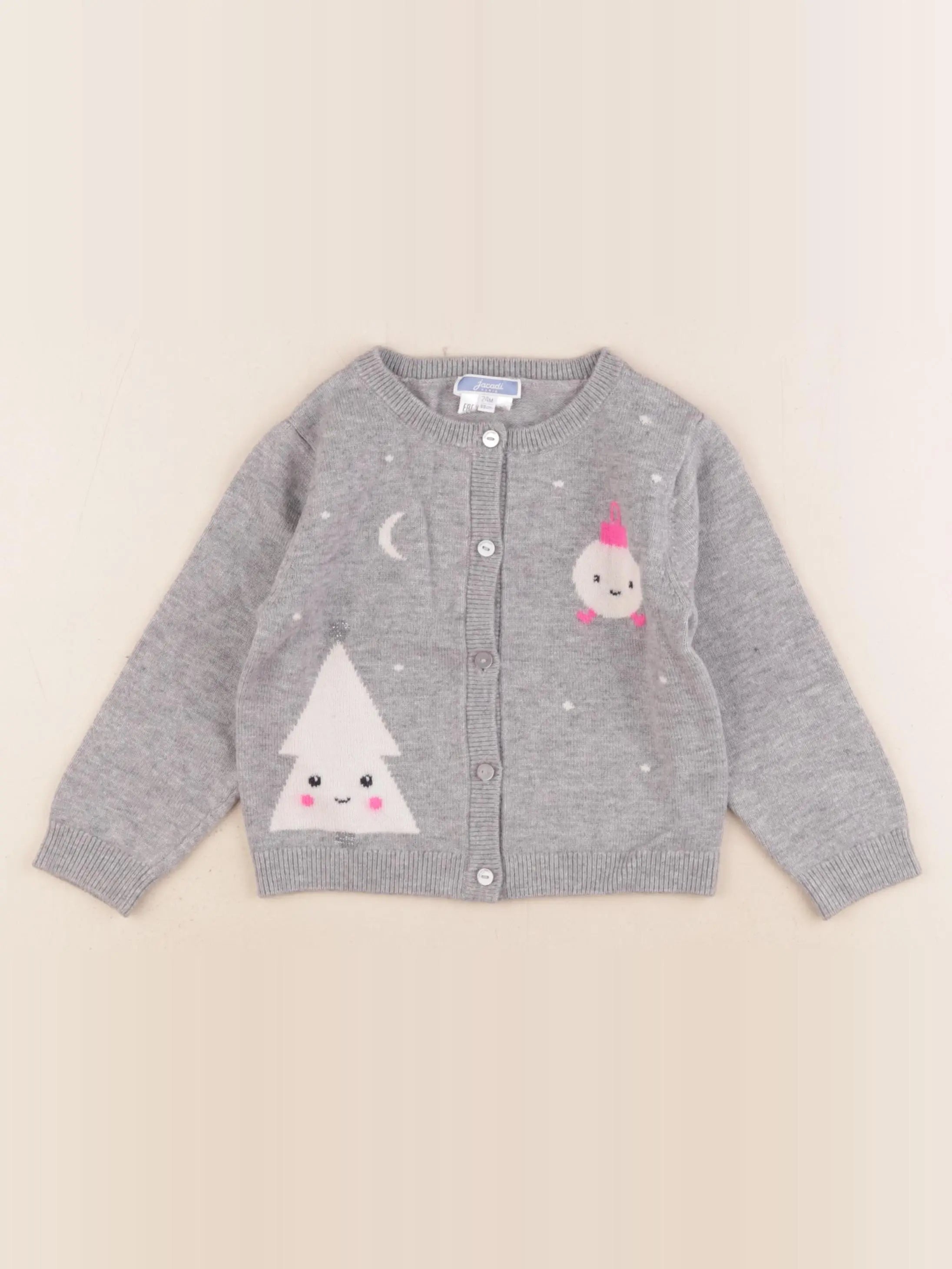 Jacadi - gilet gris - 24 mois