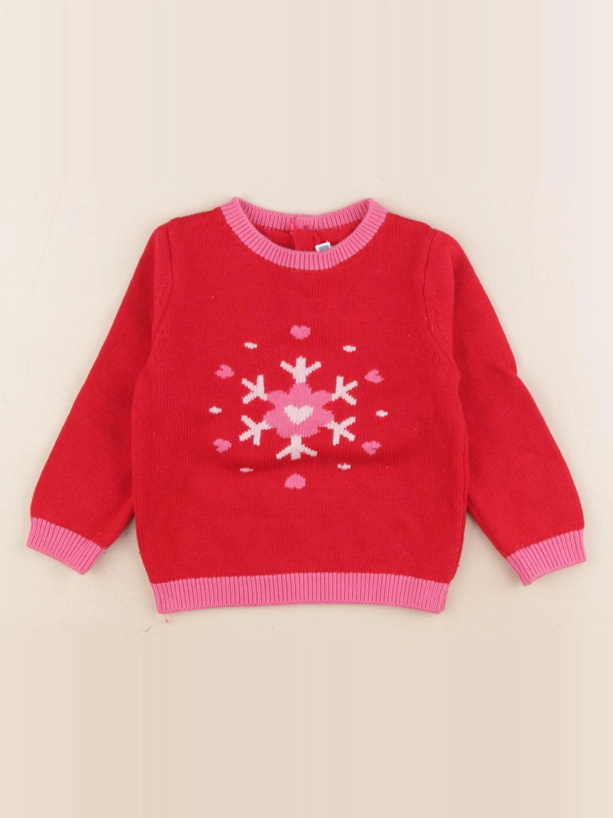 Jacadi - pull rouge - 24 mois
