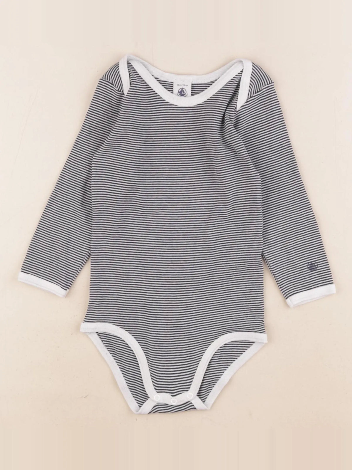 Petit Bateau - body bleu - 36 mois