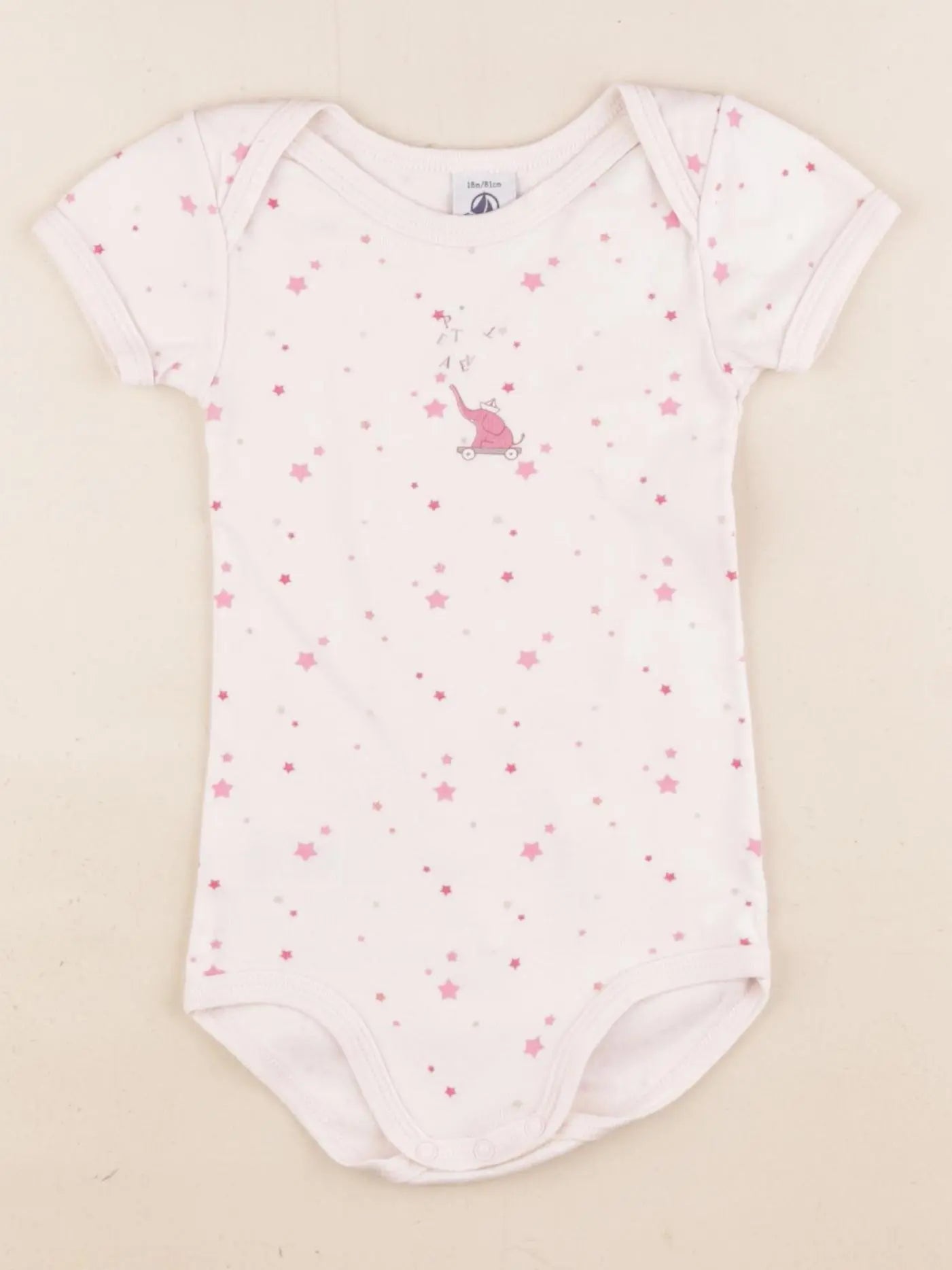 Petit Bateau - body rose - 18 mois