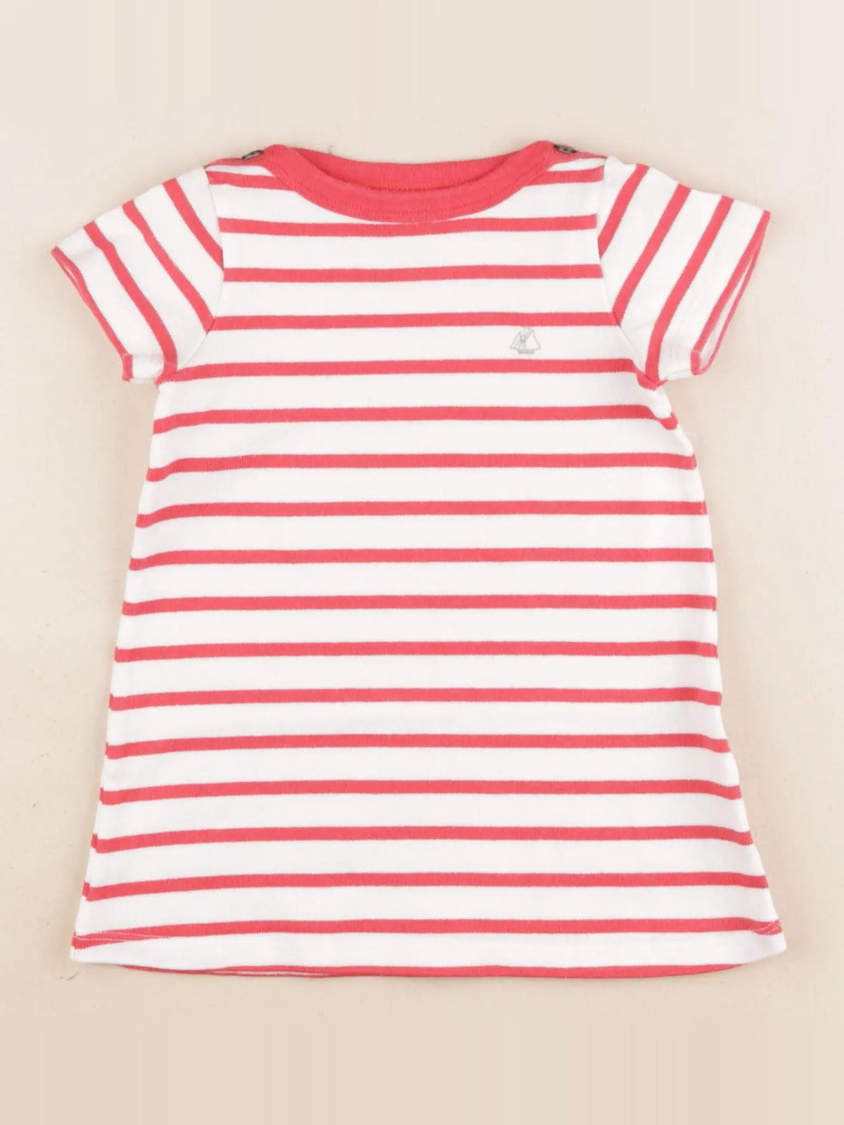 Petit Bateau - robe rouge - 12 mois