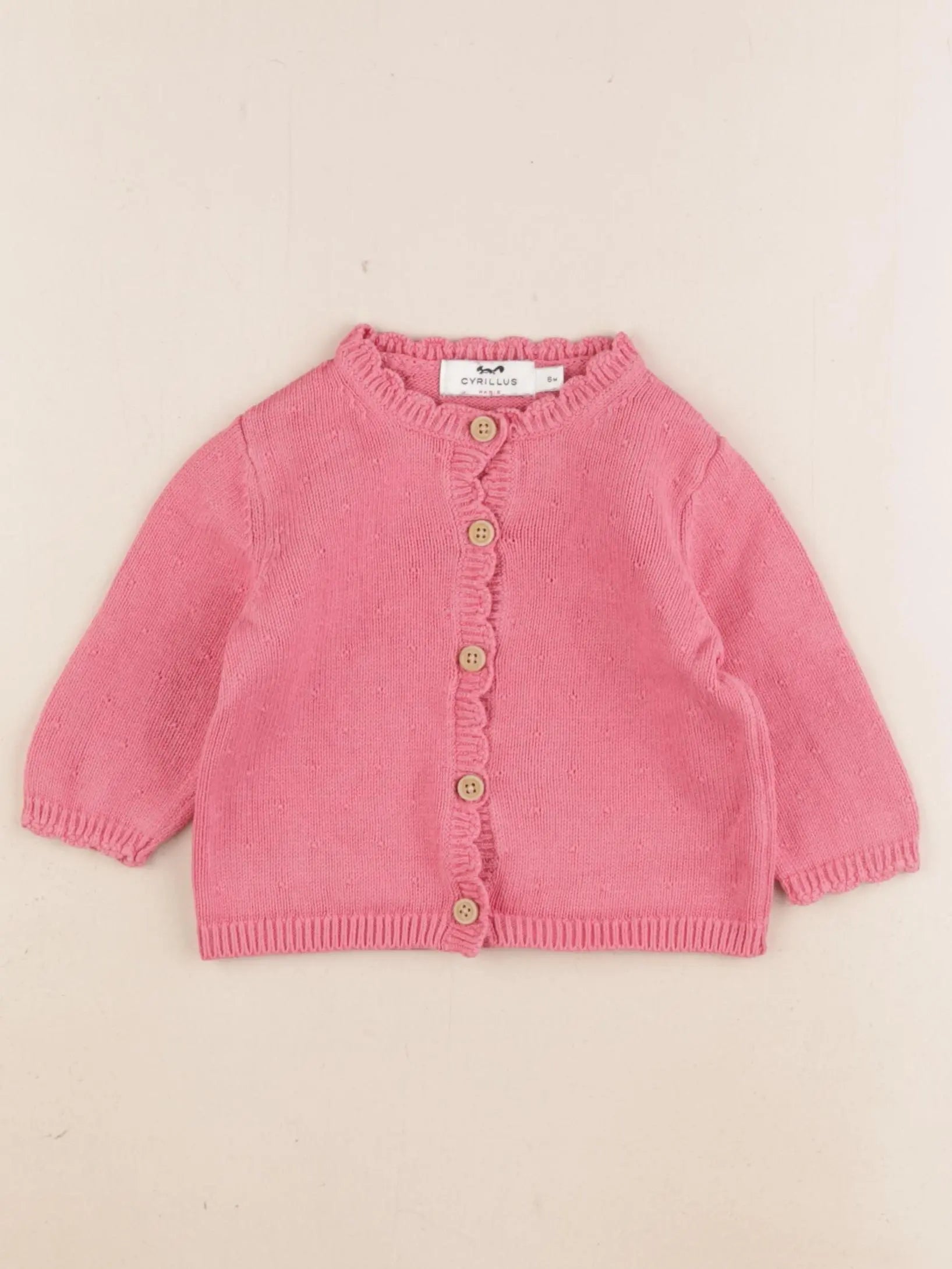 Cyrillus - gilet rose - 6 mois
