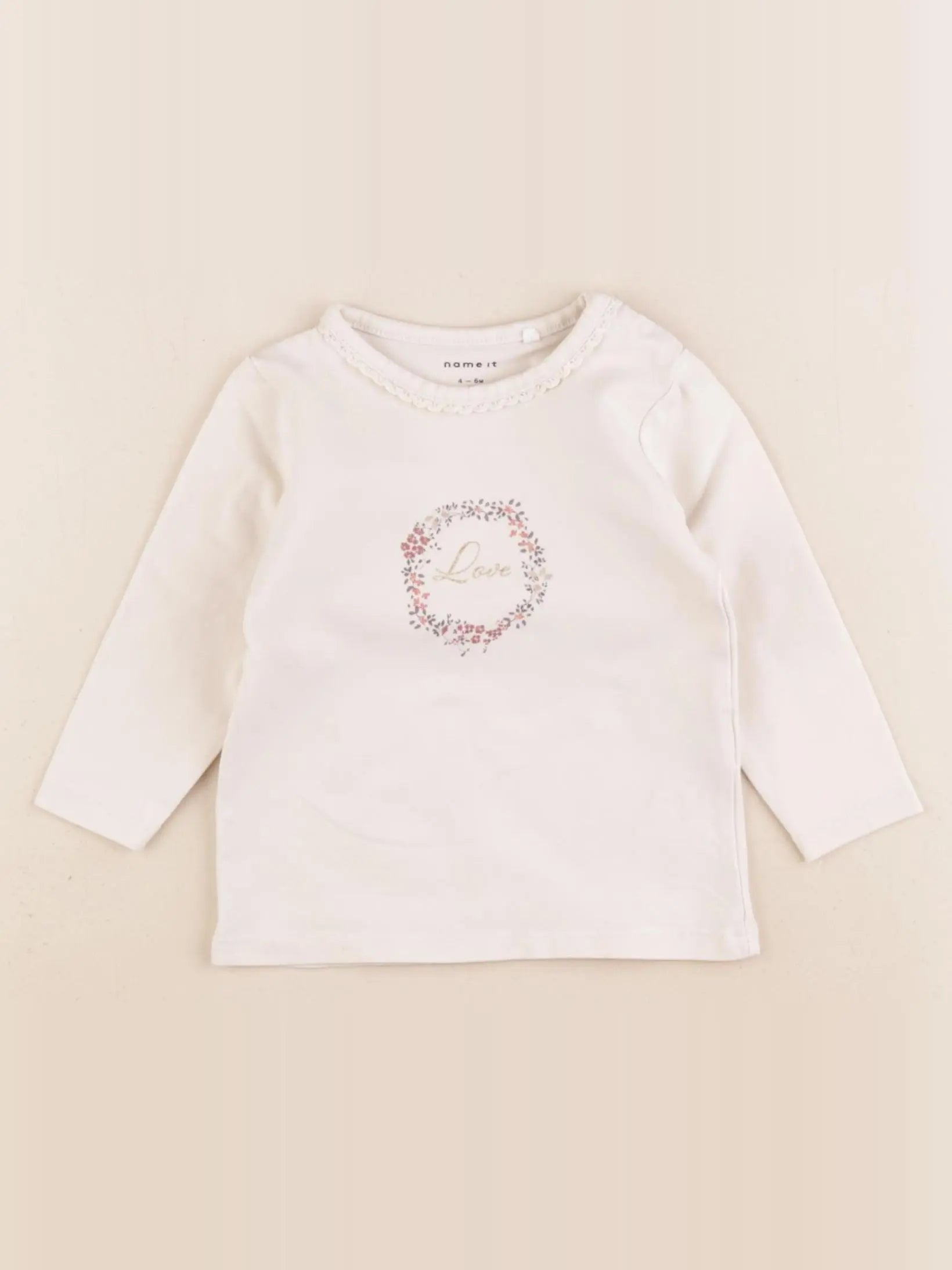 Name it - tee-shirt beige - 4/6 mois