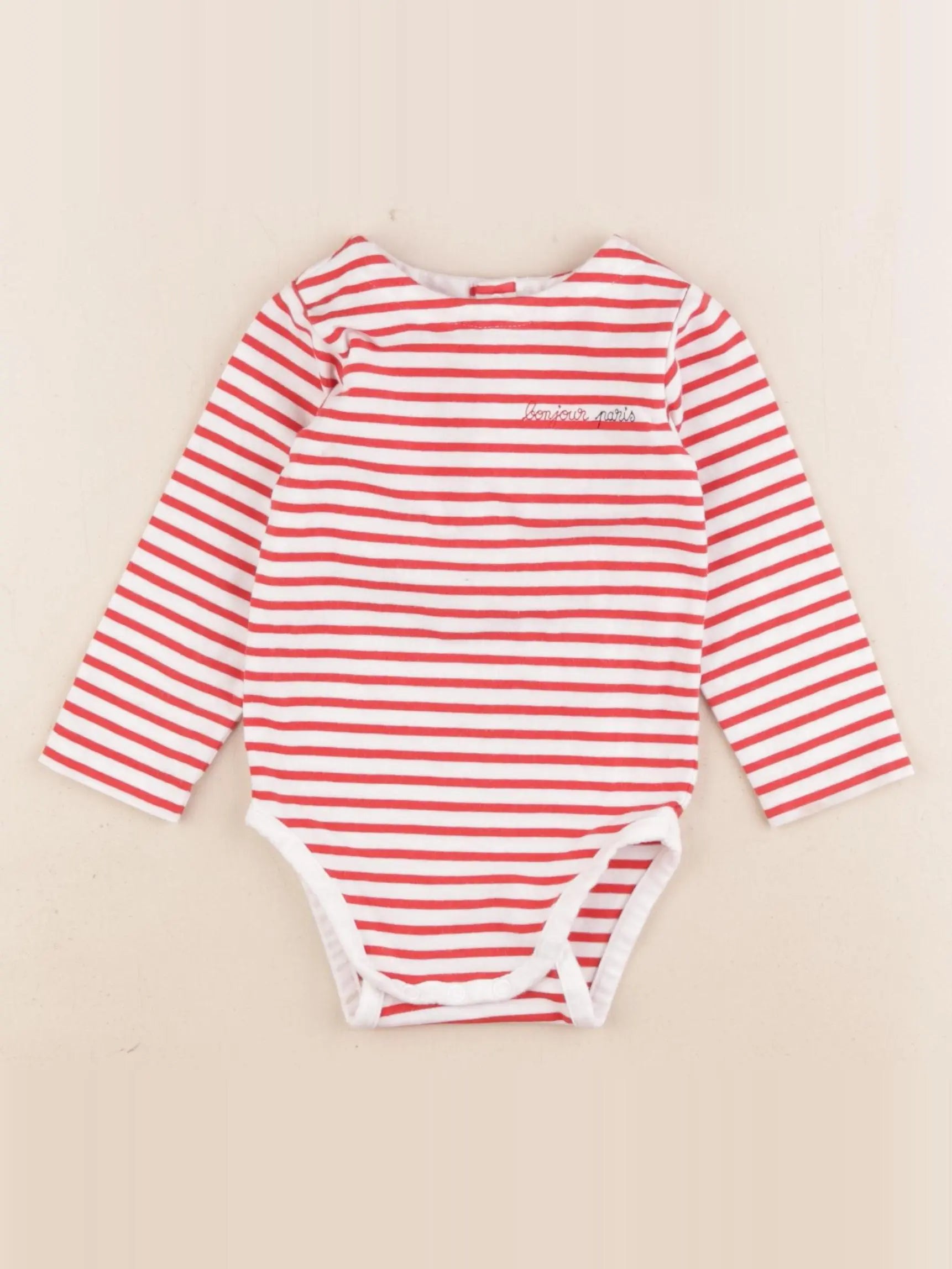 Jacadi - body rouge - 12 mois