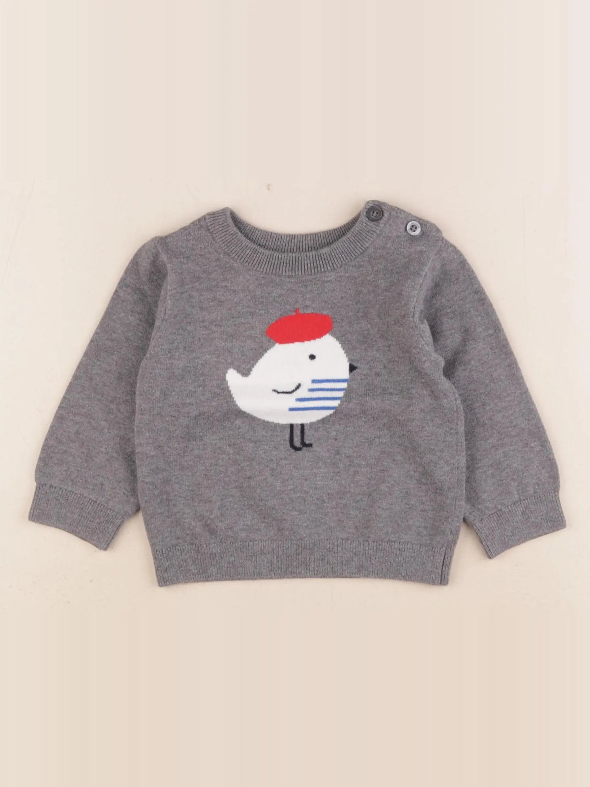 Jacadi - pull gris - 12 mois