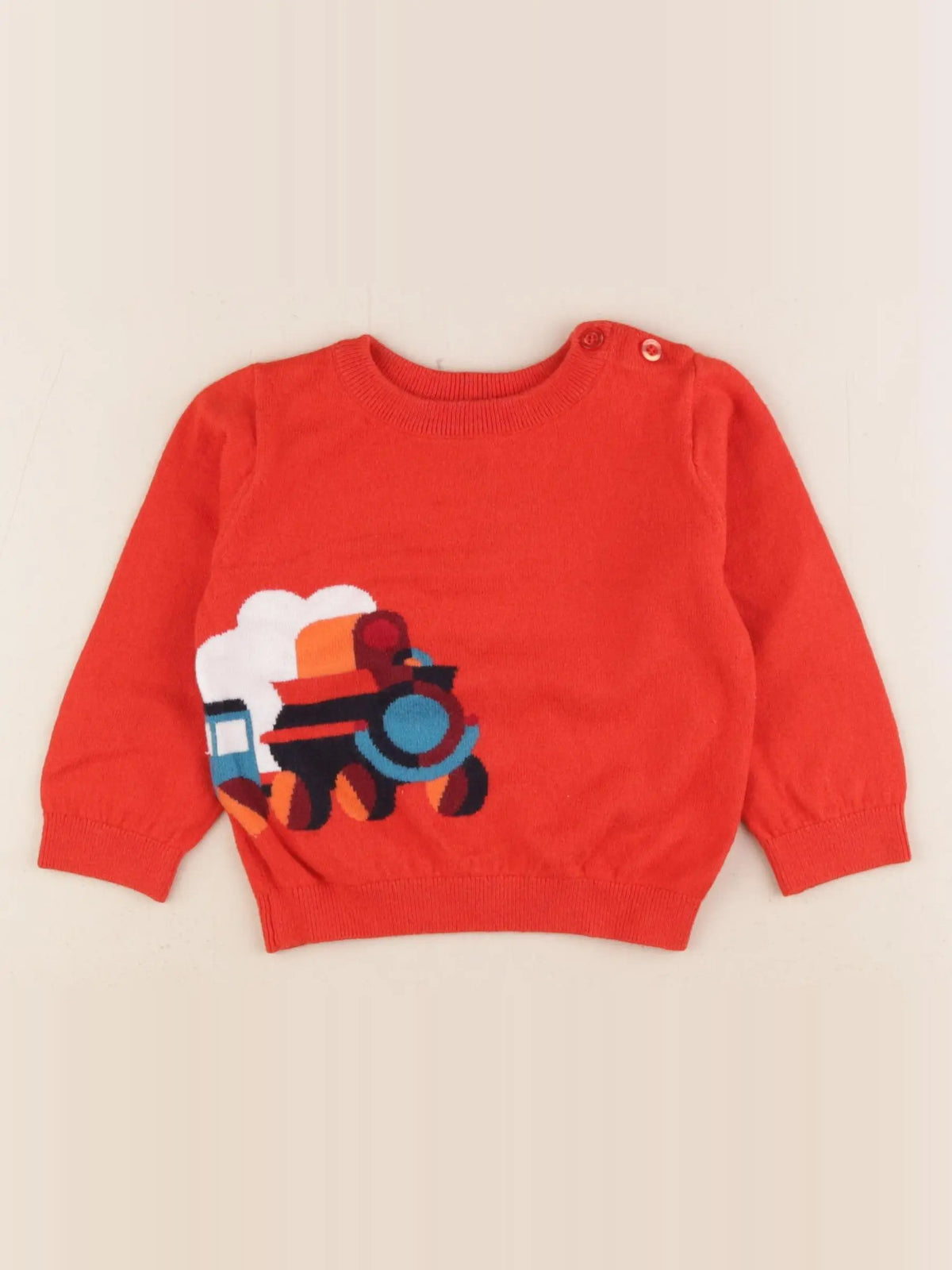 Jacadi - pull rouge - 18 mois