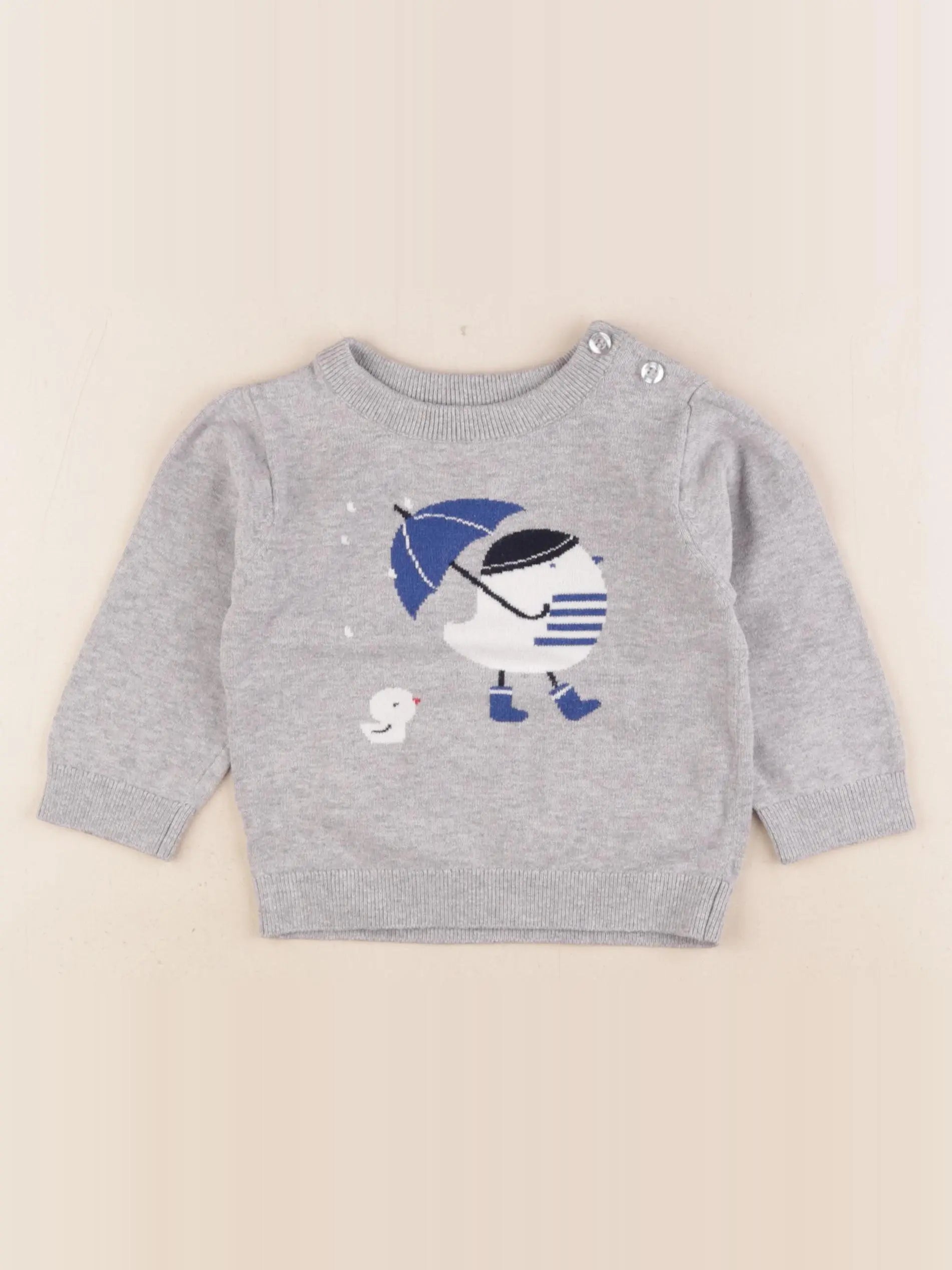 Jacadi - pull gris - 18 mois