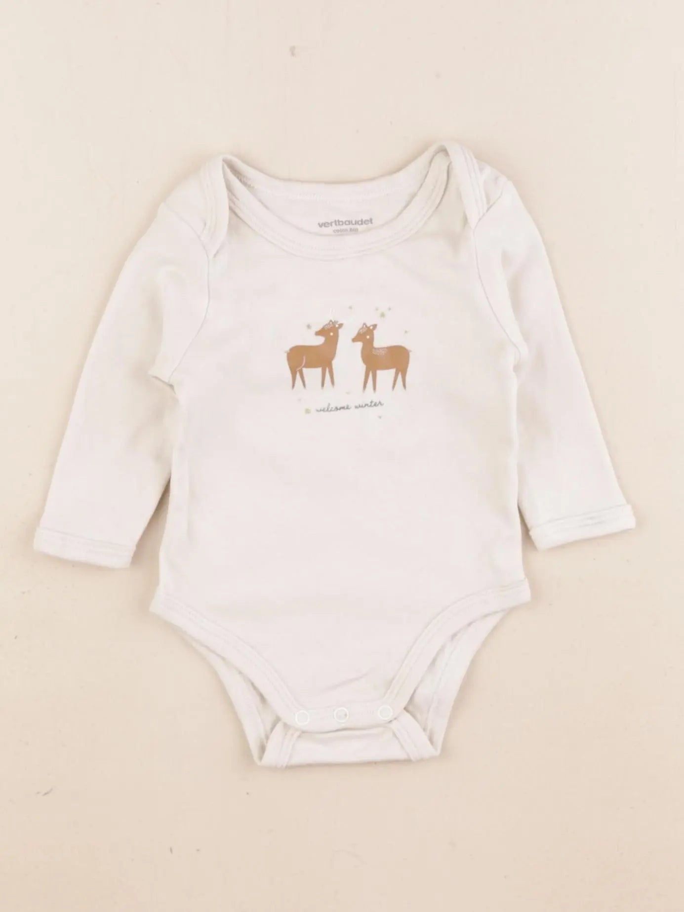 Vertbaudet - body beige - 3 mois