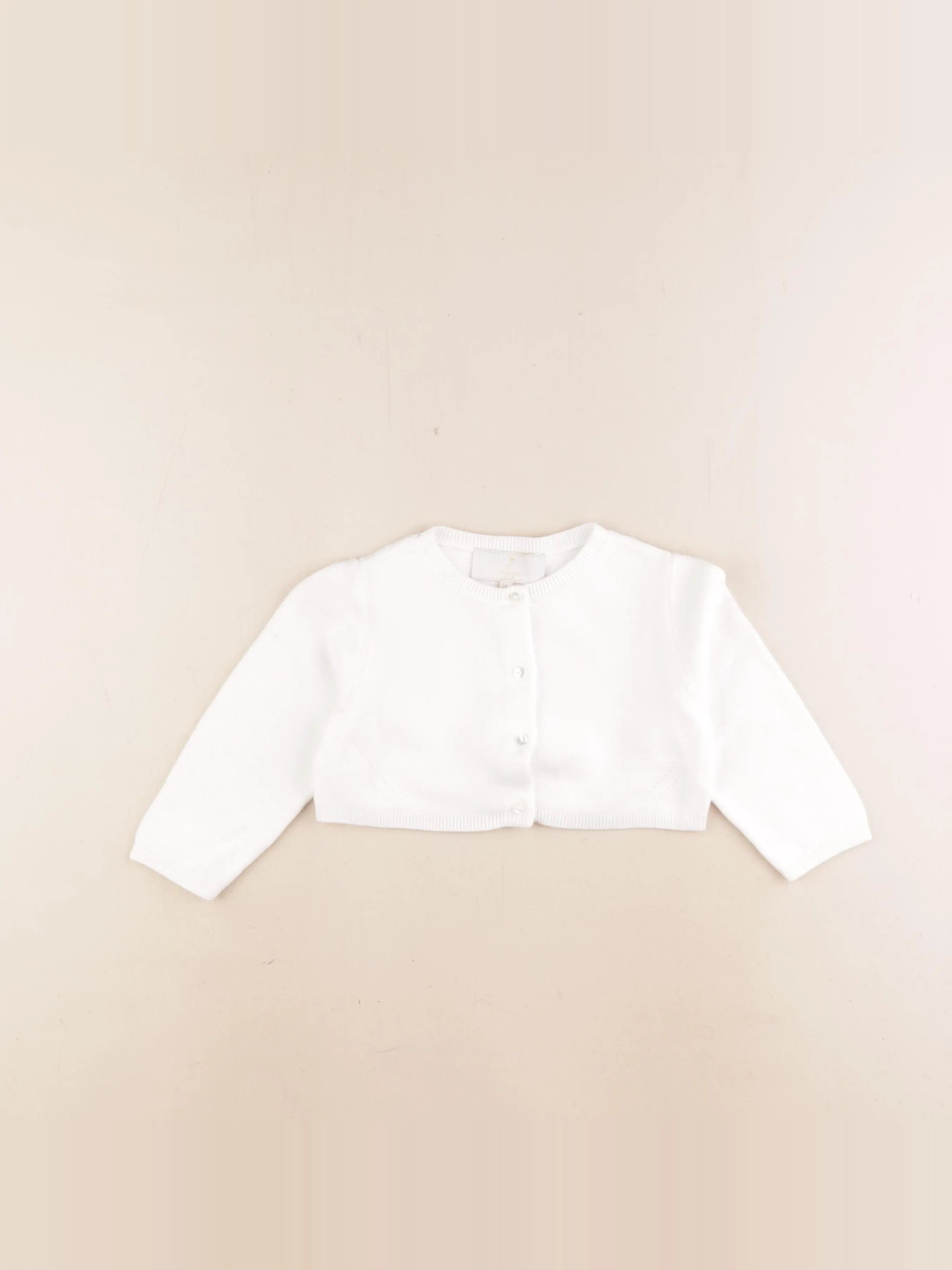 Jacadi - gilet blanc - 24 mois