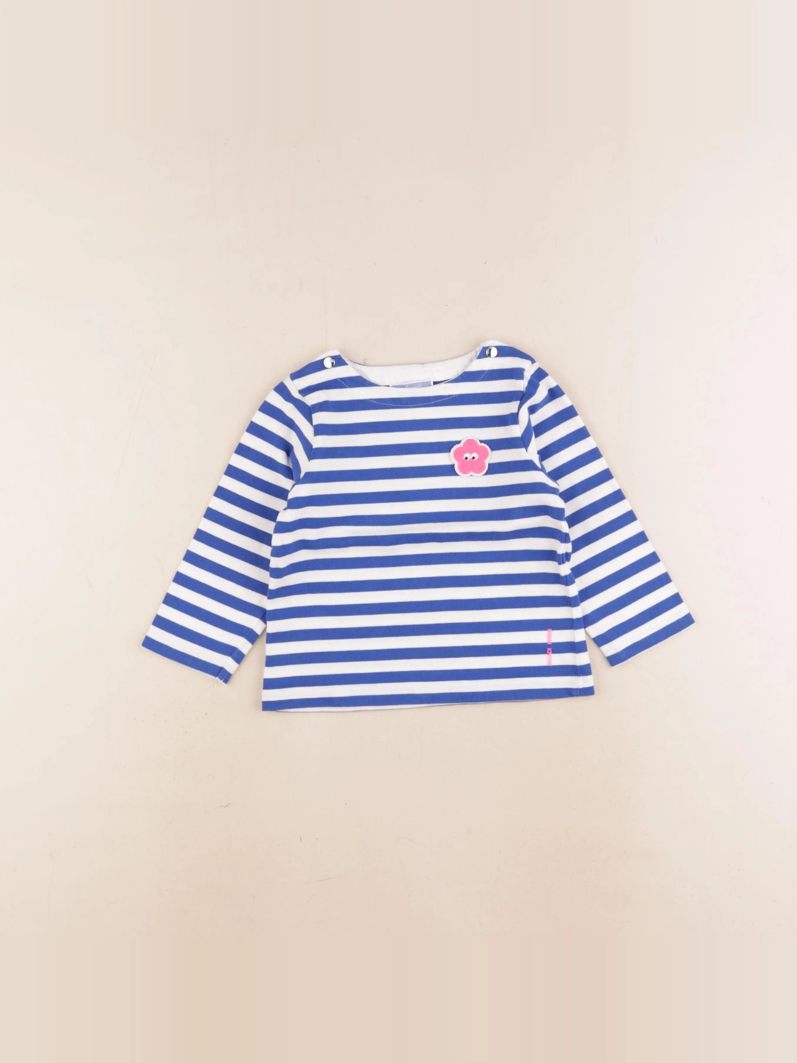 Jacadi - tee-shirt blanc, bleu - 24 mois