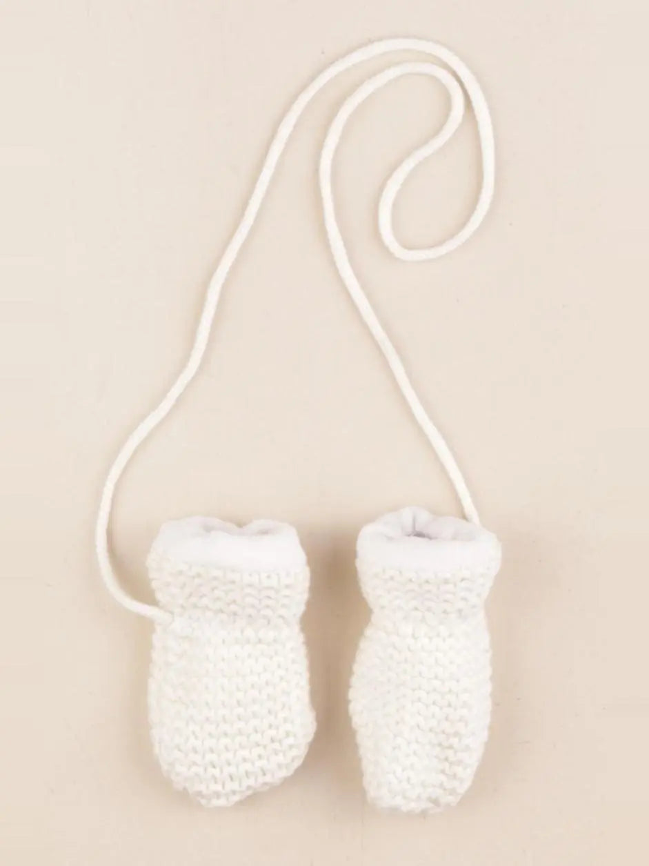 Petit Bateau - moufles blanc - 3/6 mois