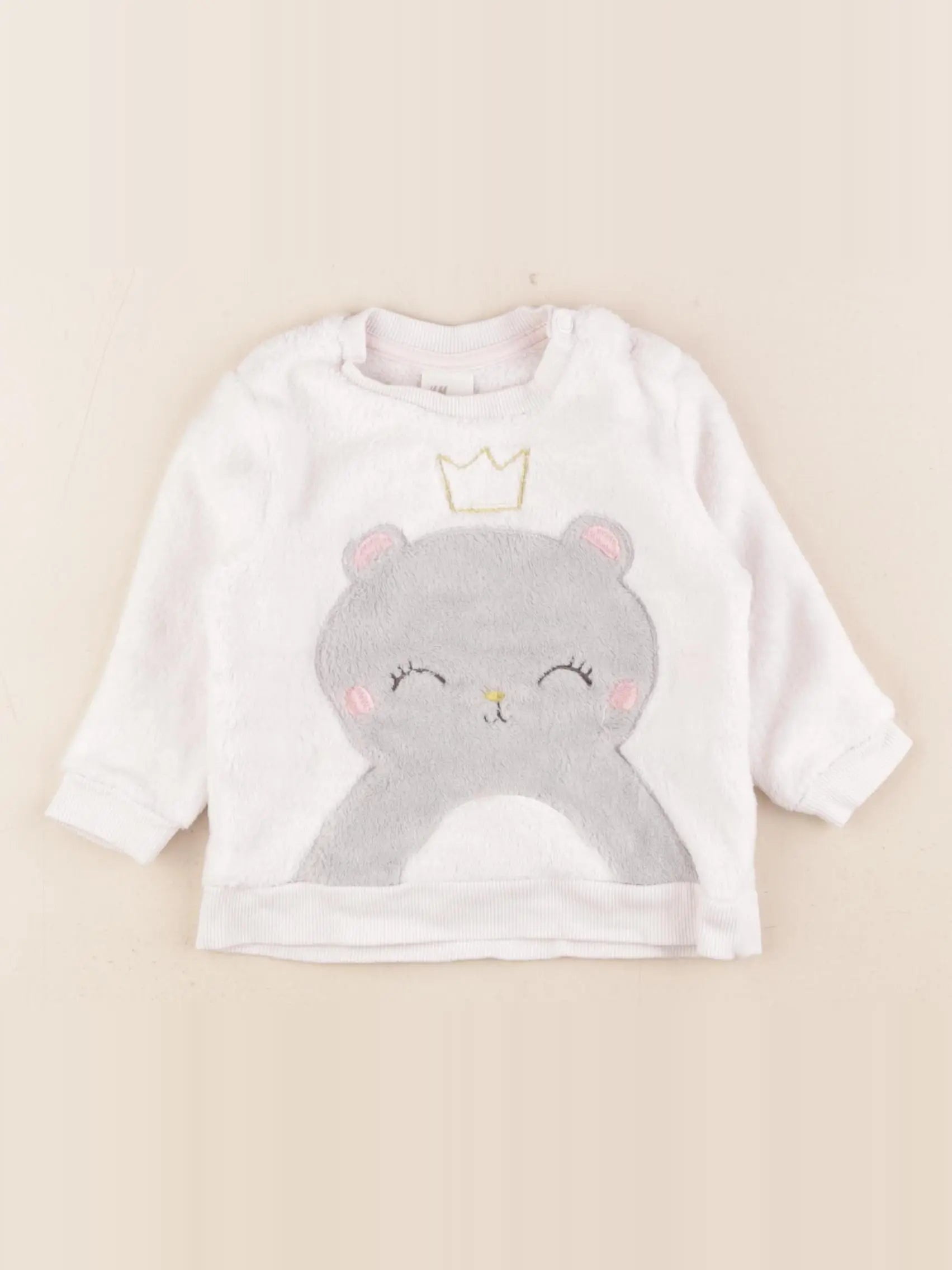 H&M - pull blanc - 3/6 mois