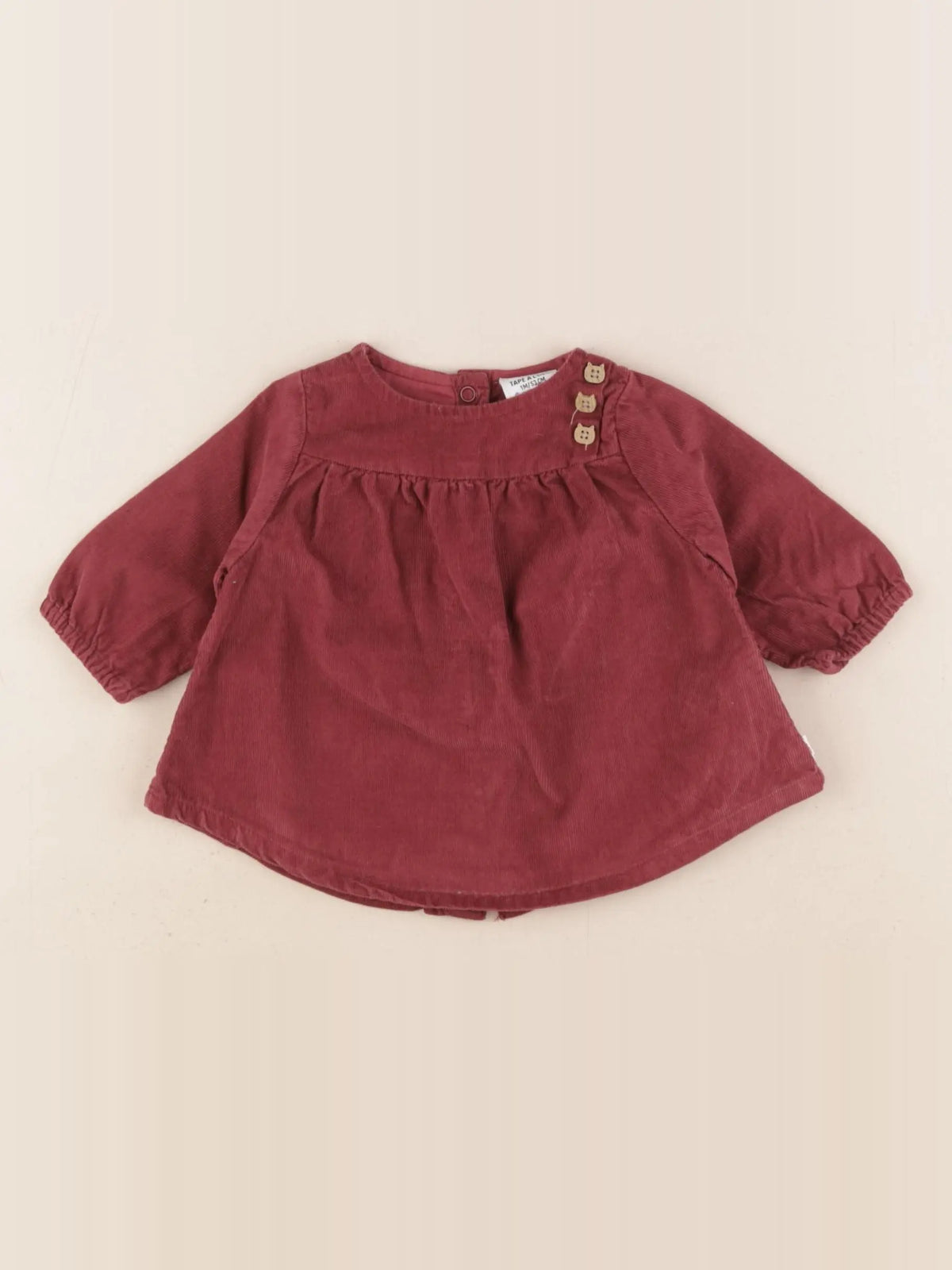 Tape à l'oeil - blouse rouge - 1 mois