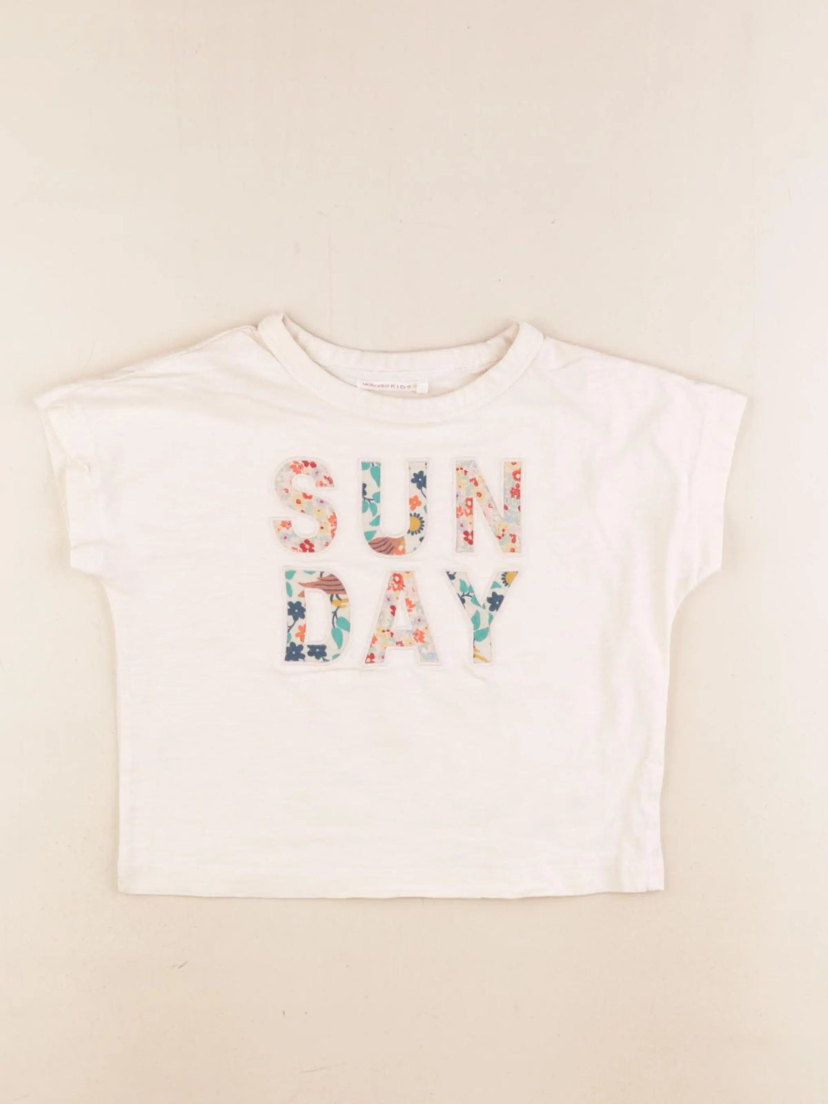 Monoprix - tee-shirt beige - 5 ans