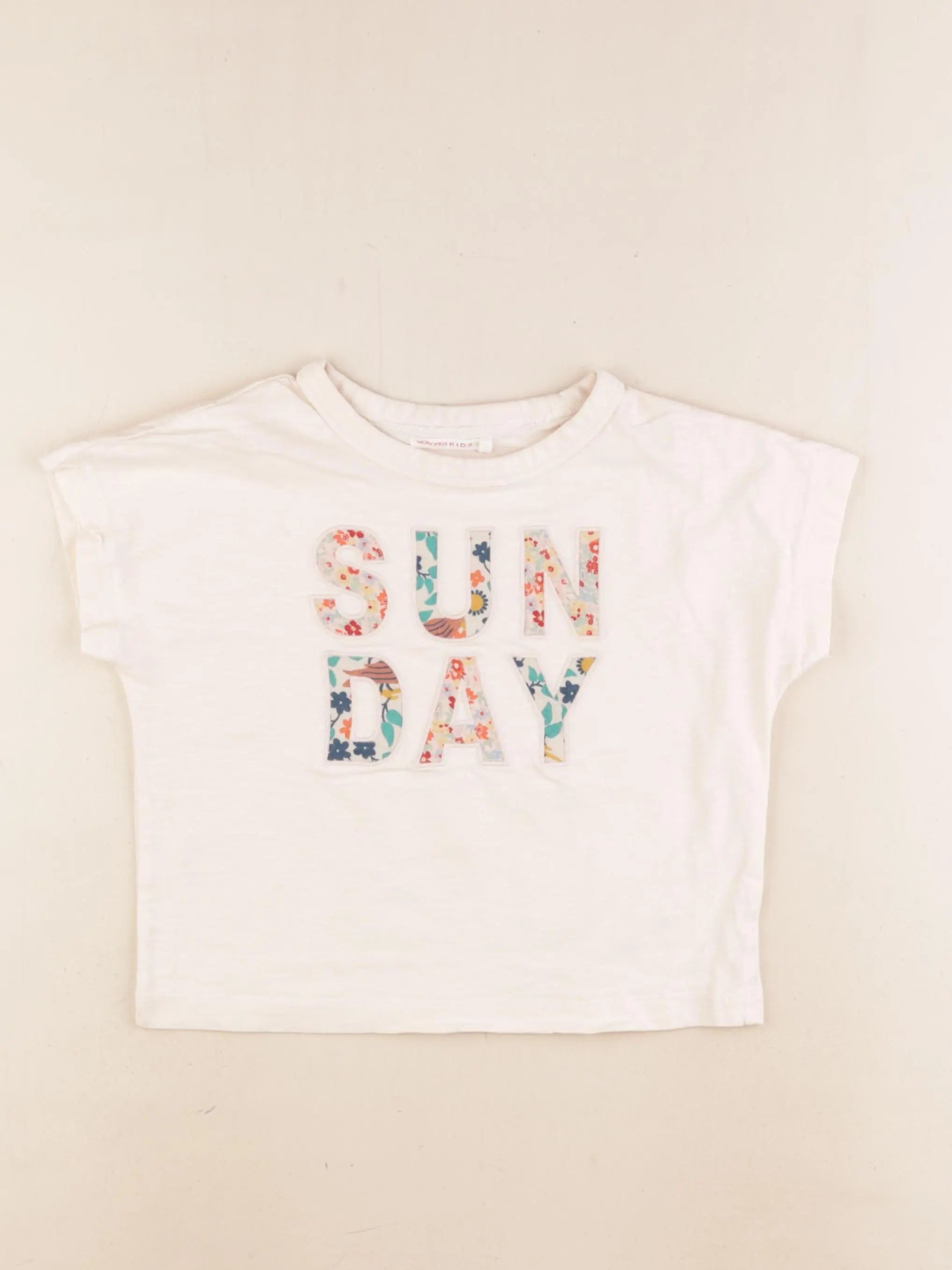 Monoprix - tee-shirt beige - 5 ans