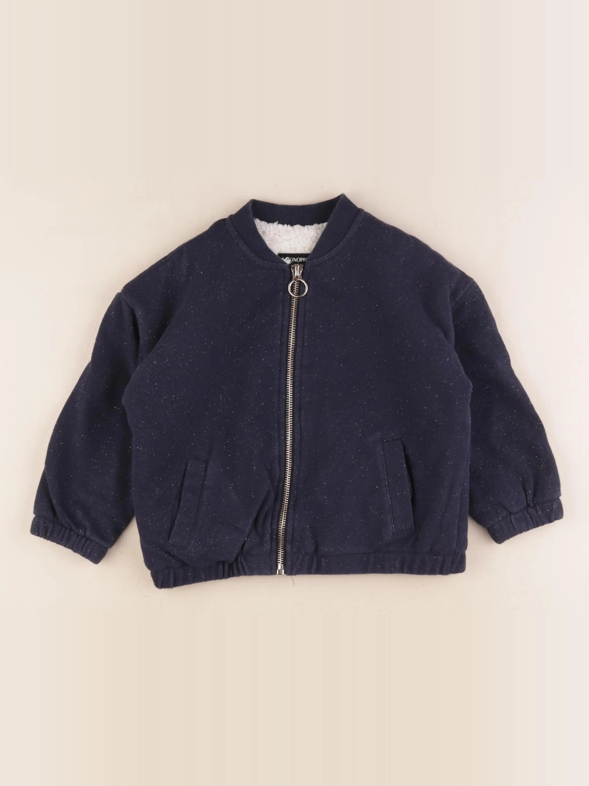 Monoprix - sweat bleu - 4 ans