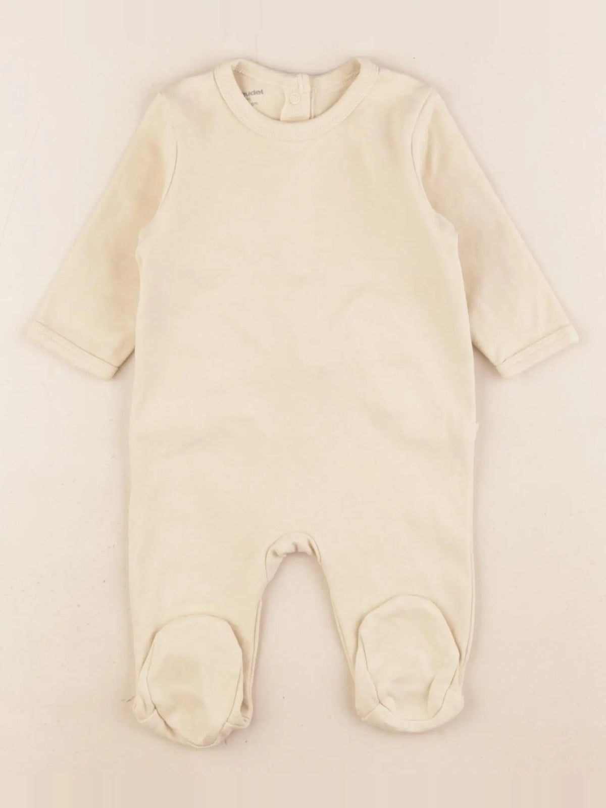 Vertbaudet - pyjama coton beige - 3 mois