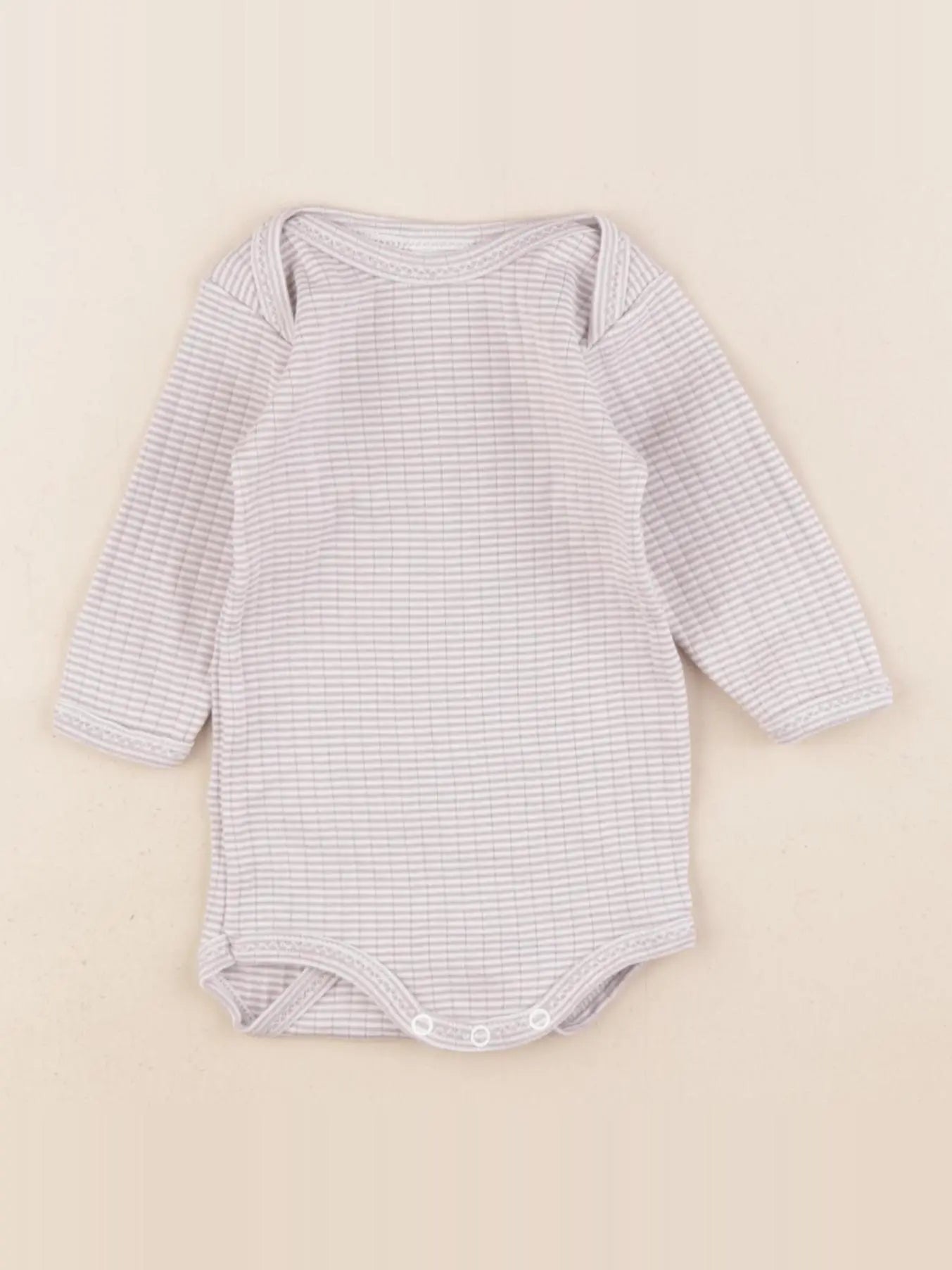 Petit Bateau - body beige - 3 mois