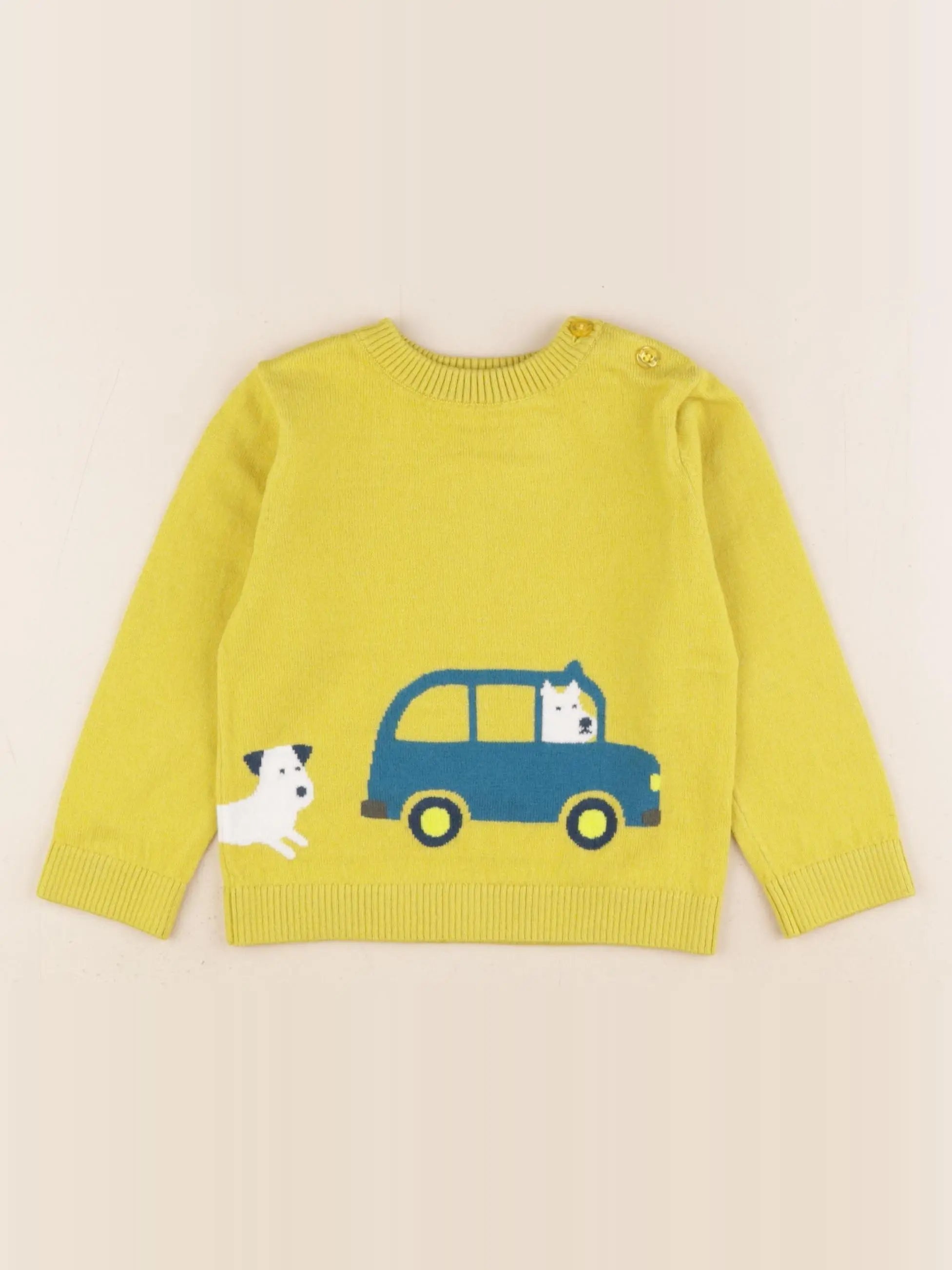Jacadi - pull jaune - 24 mois