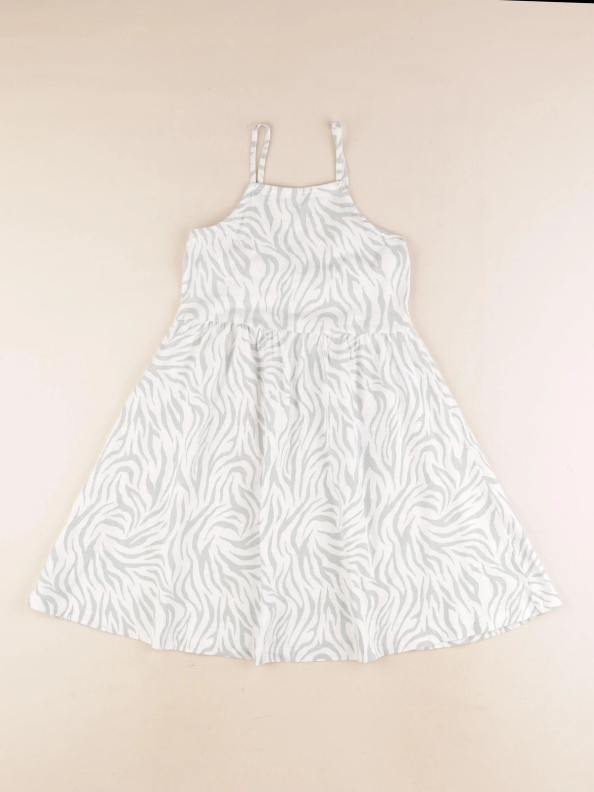 Mango - robe vert - 7/8 ans