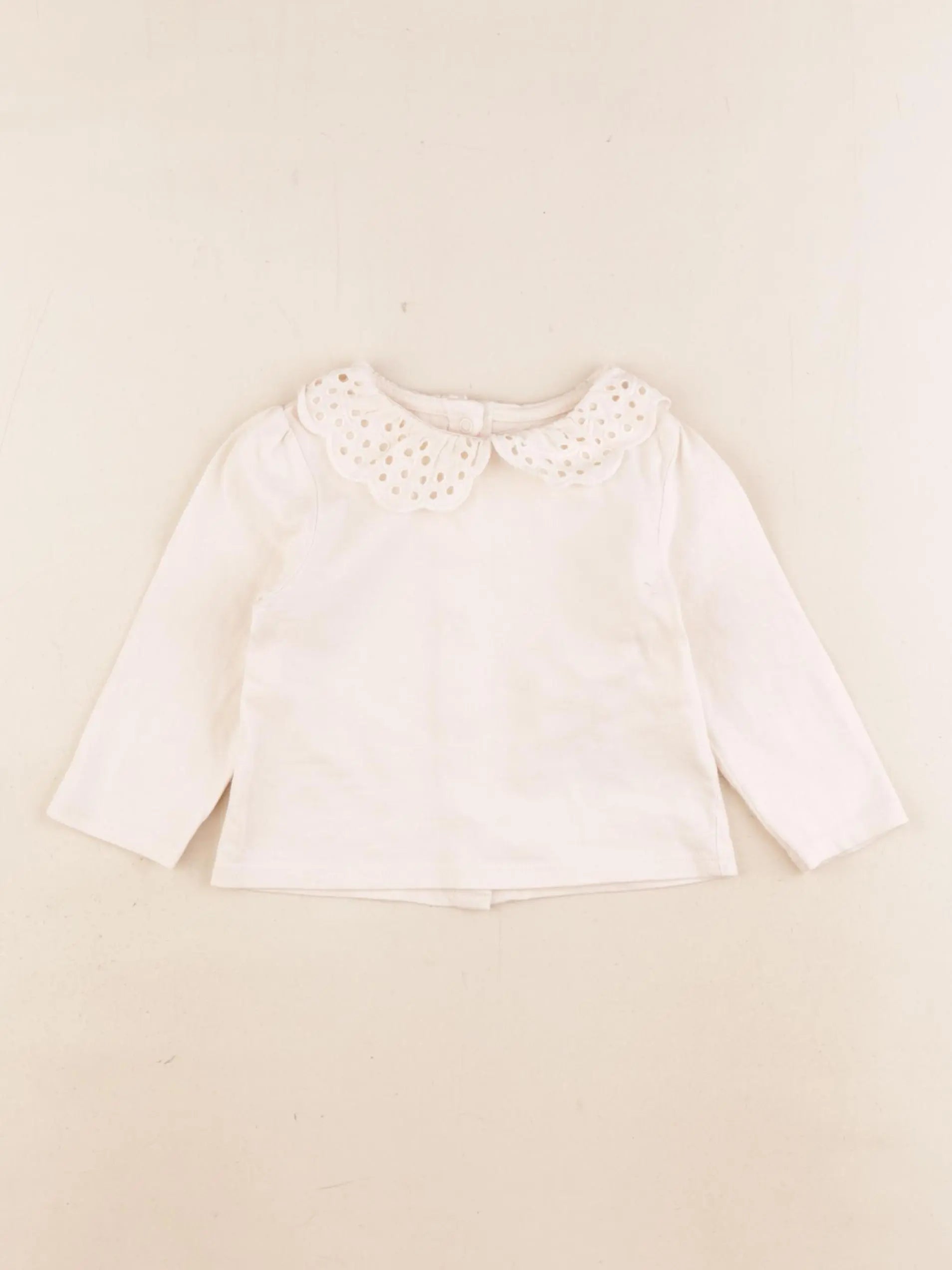 Vertbaudet - tee-shirt beige - 6 mois