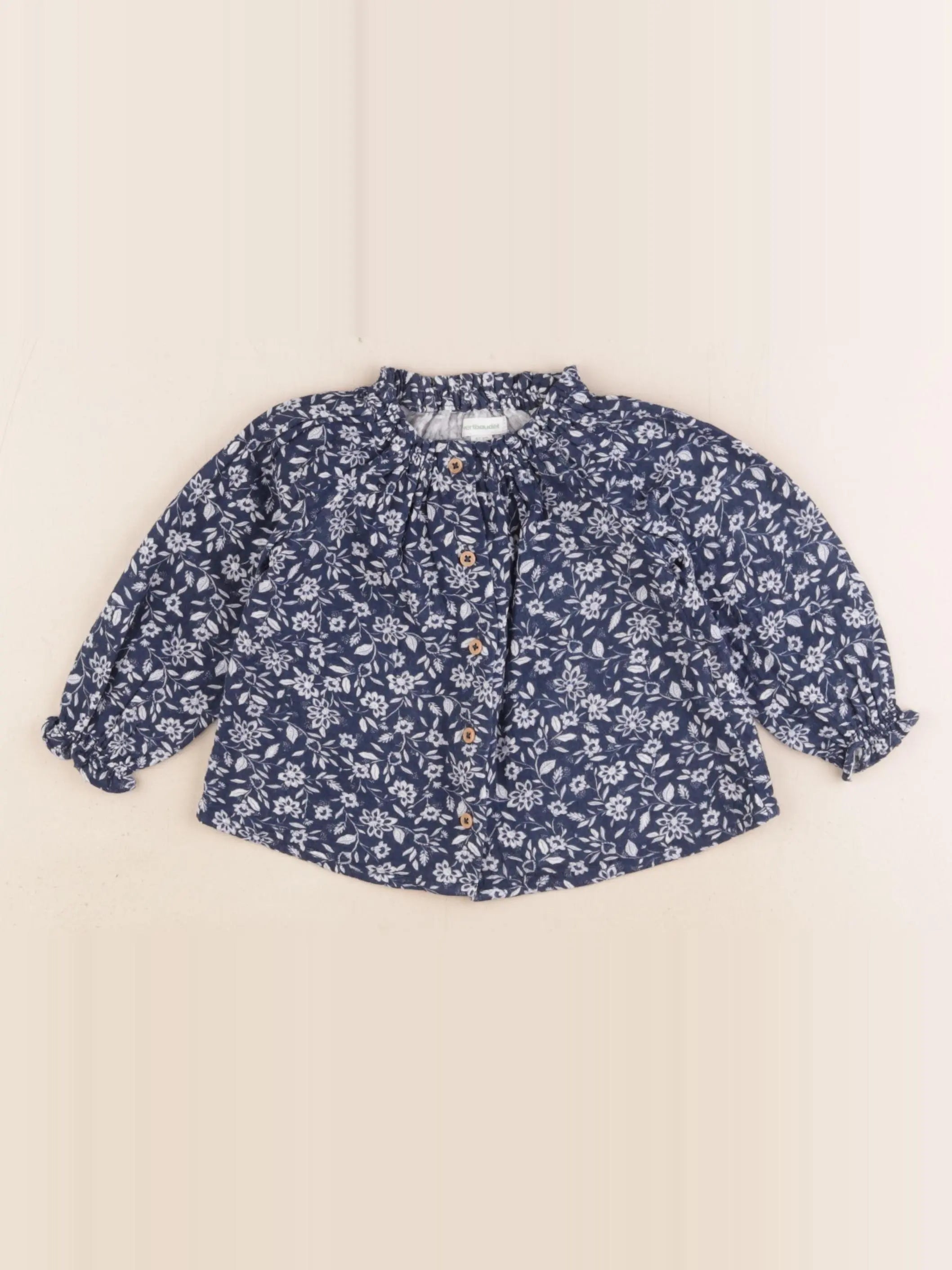 Vertbaudet - blouse bleu - 6 mois