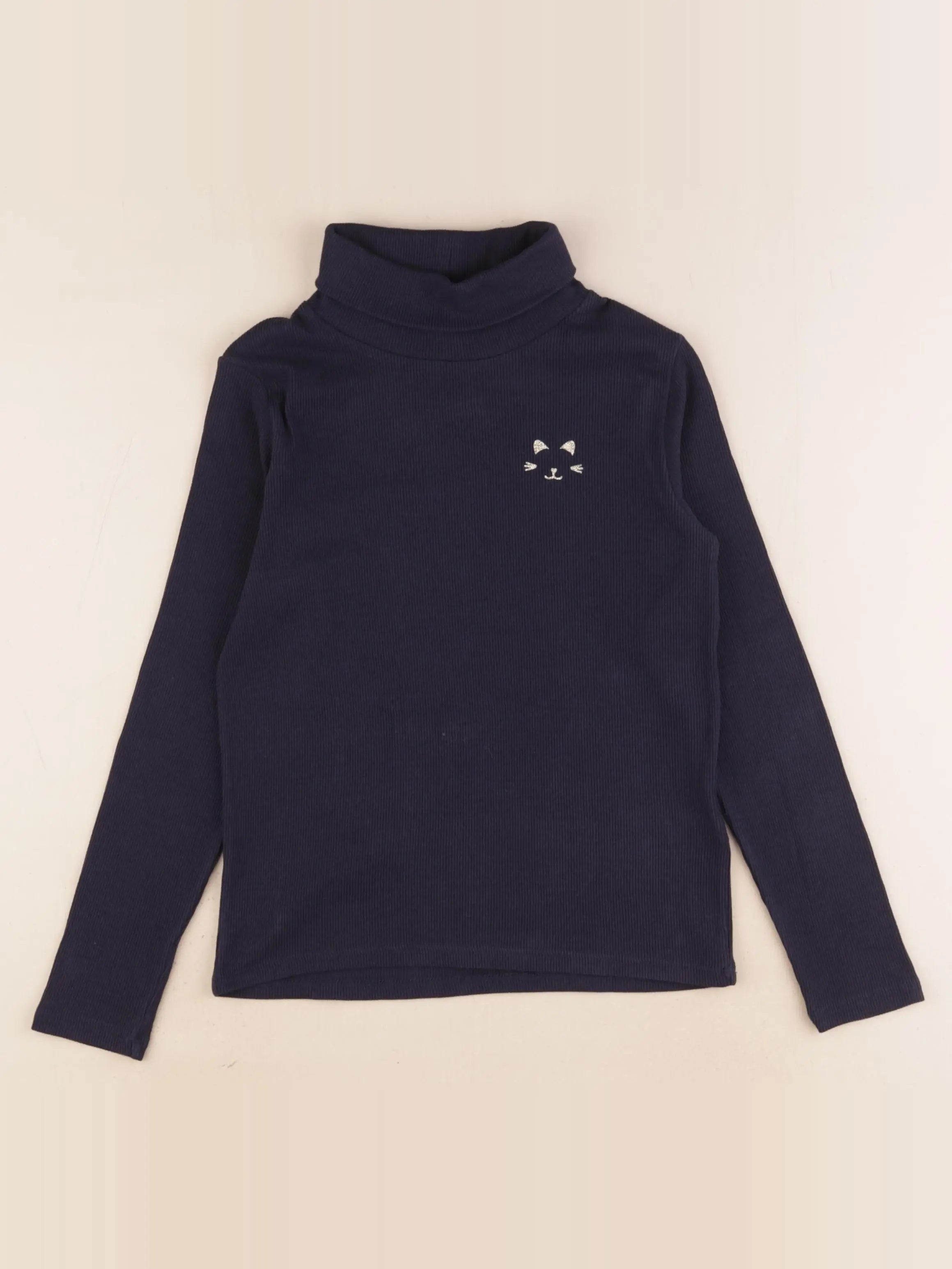 Vertbaudet - sous-pull bleu - 8 ans