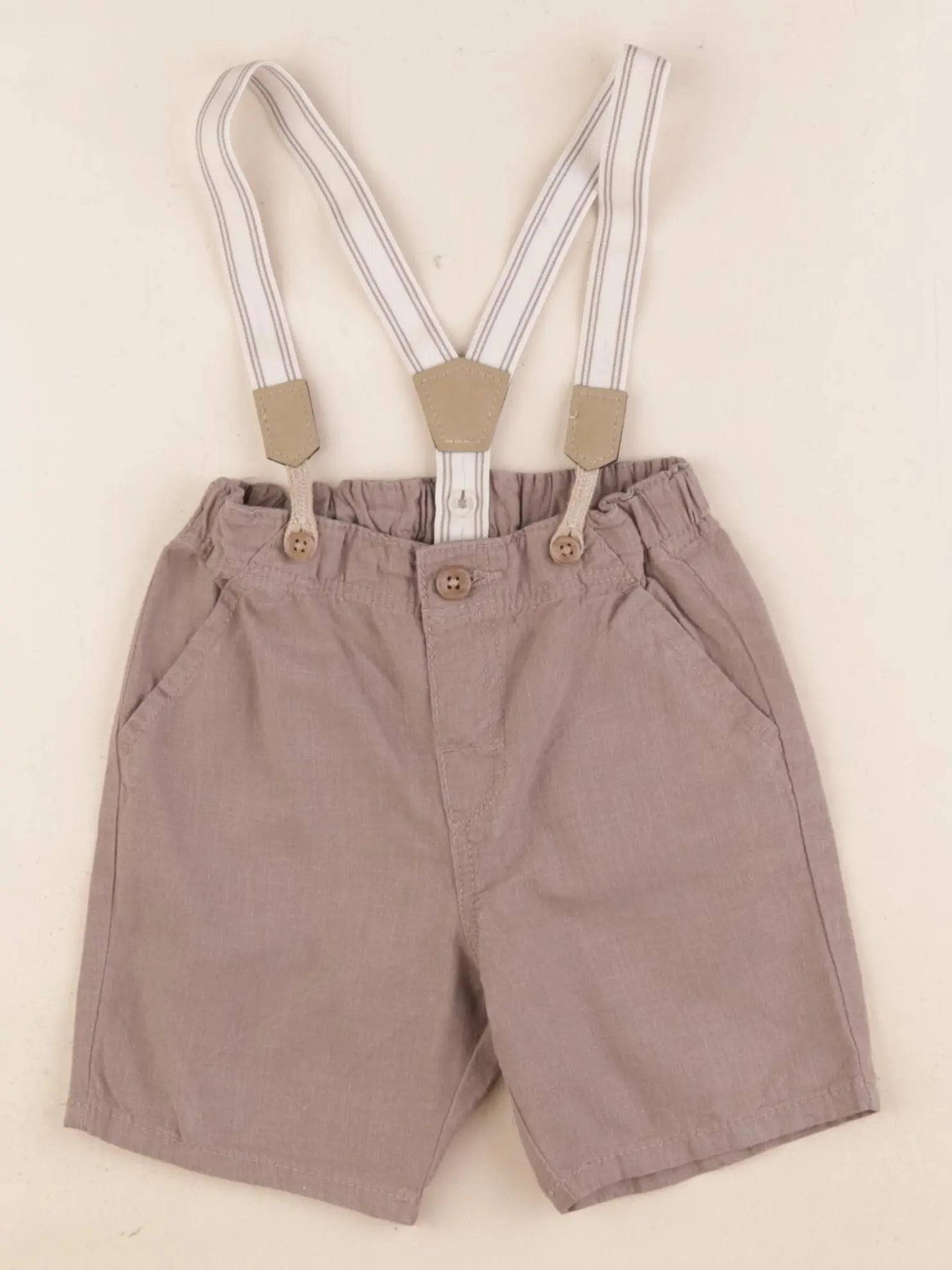 H&M - short beige - 12/18 mois
