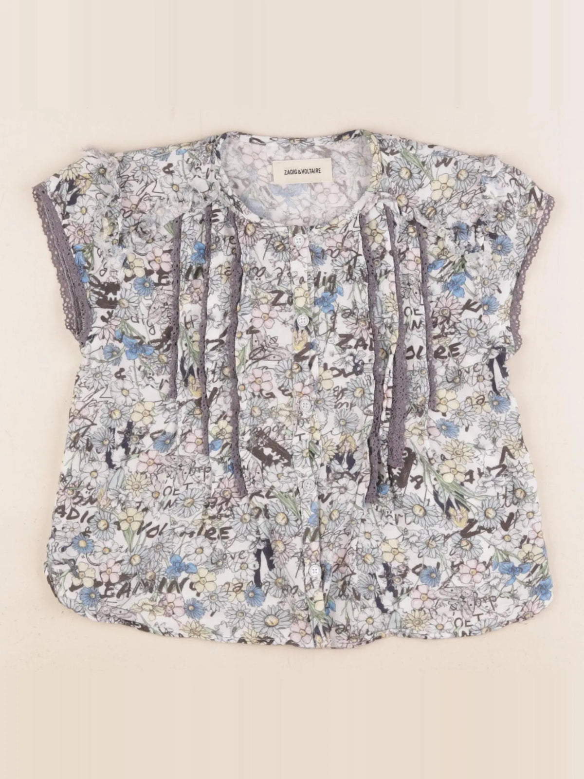 Zadig & Voltaire - blouse multicolore - 6 ans