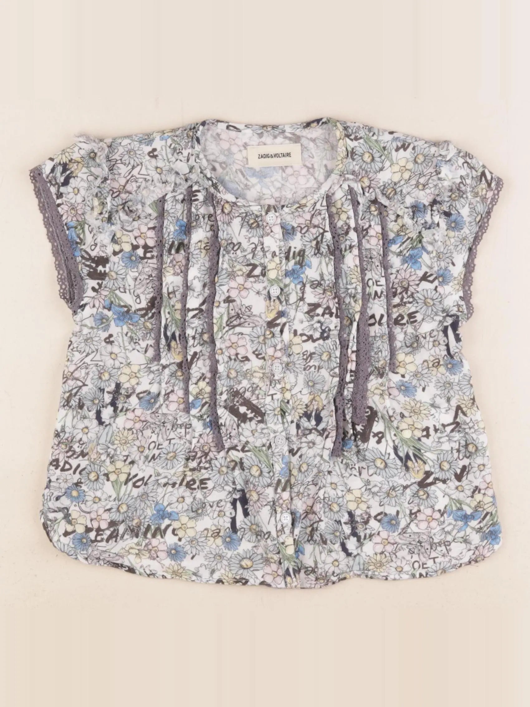 Zadig & Voltaire - blouse multicolore - 6 ans