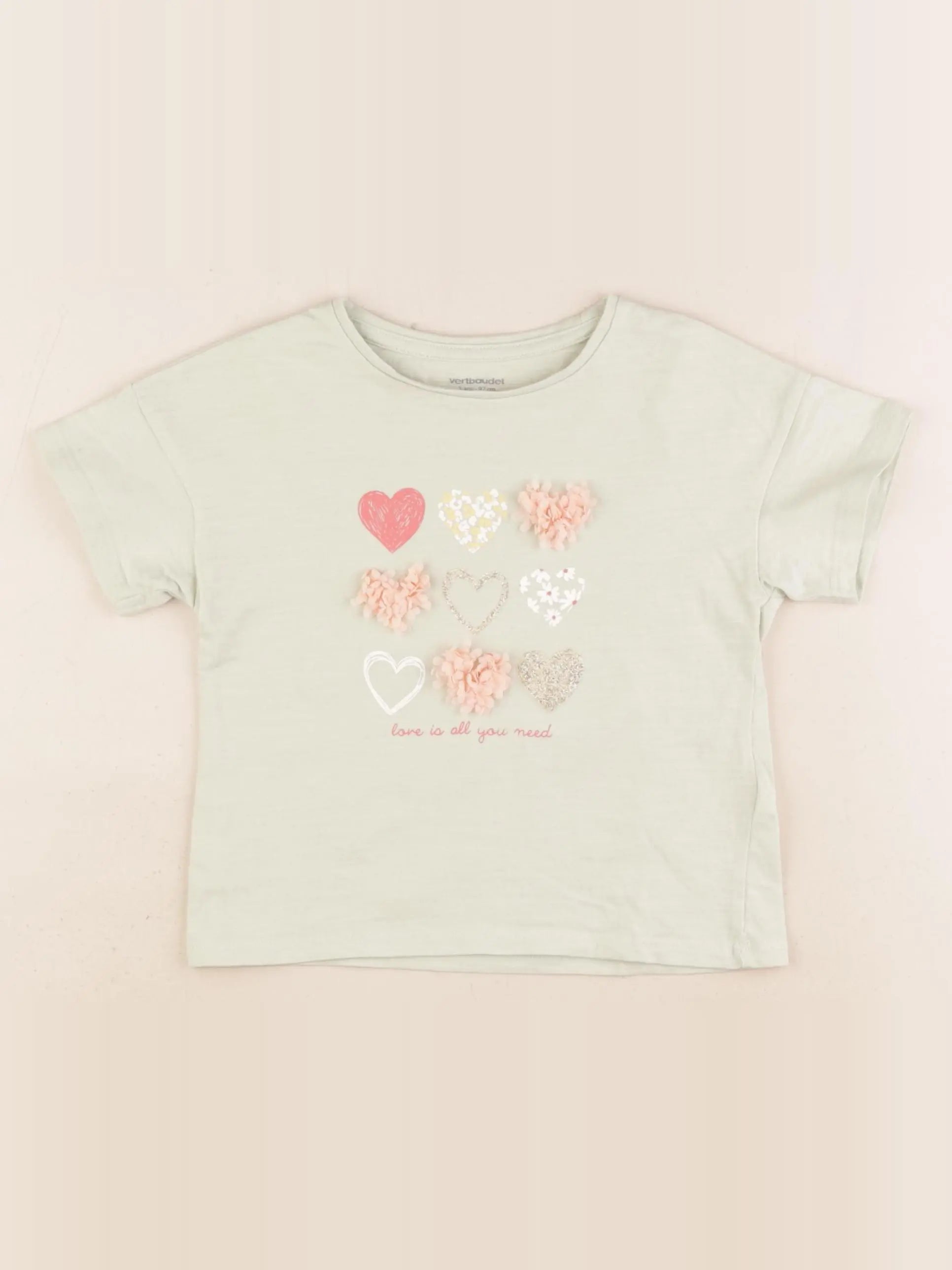 Vertbaudet - tee-shirt vert - 3 ans
