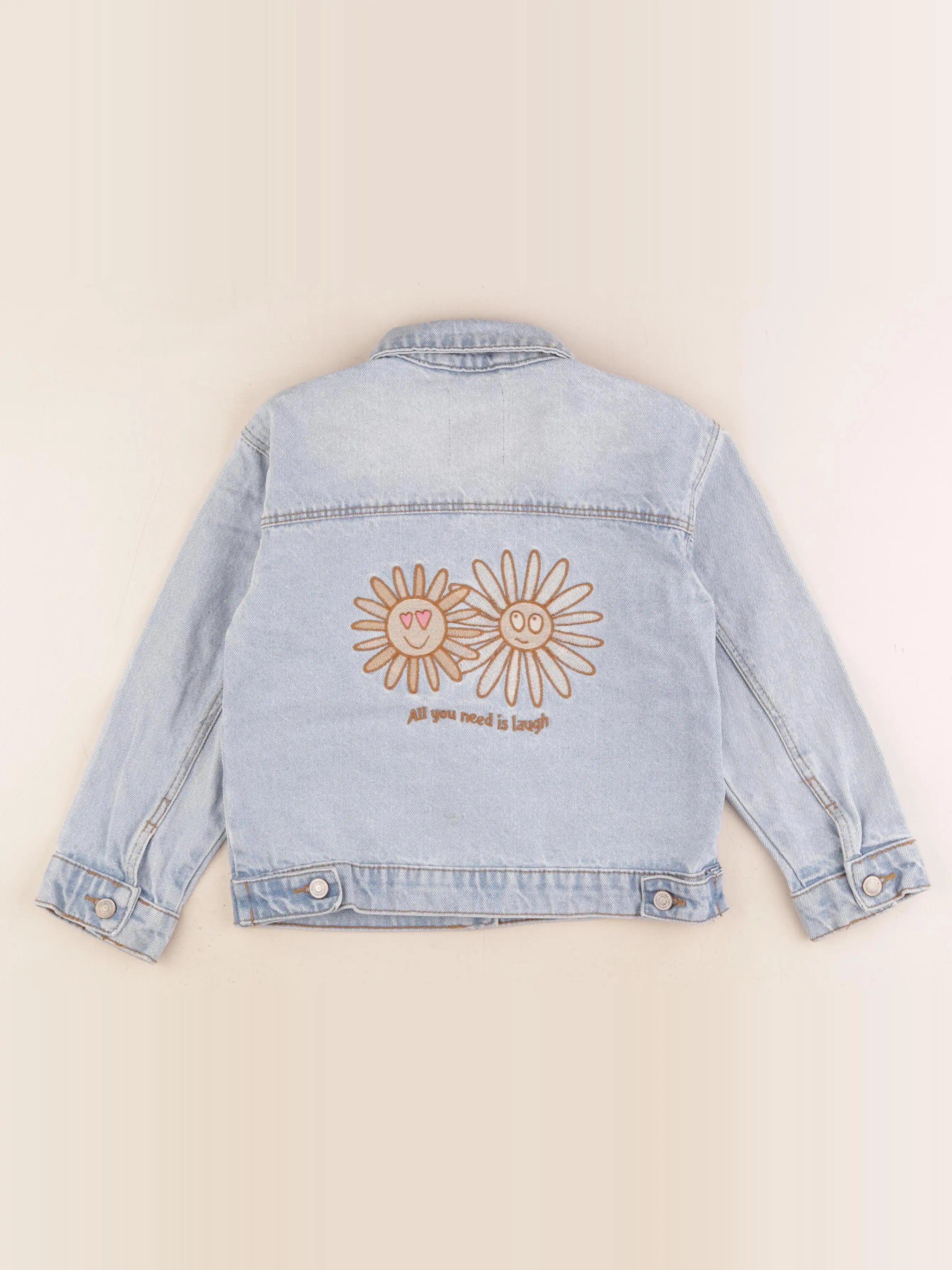 Vertbaudet - veste imprimé au dos bleu - 6 ans