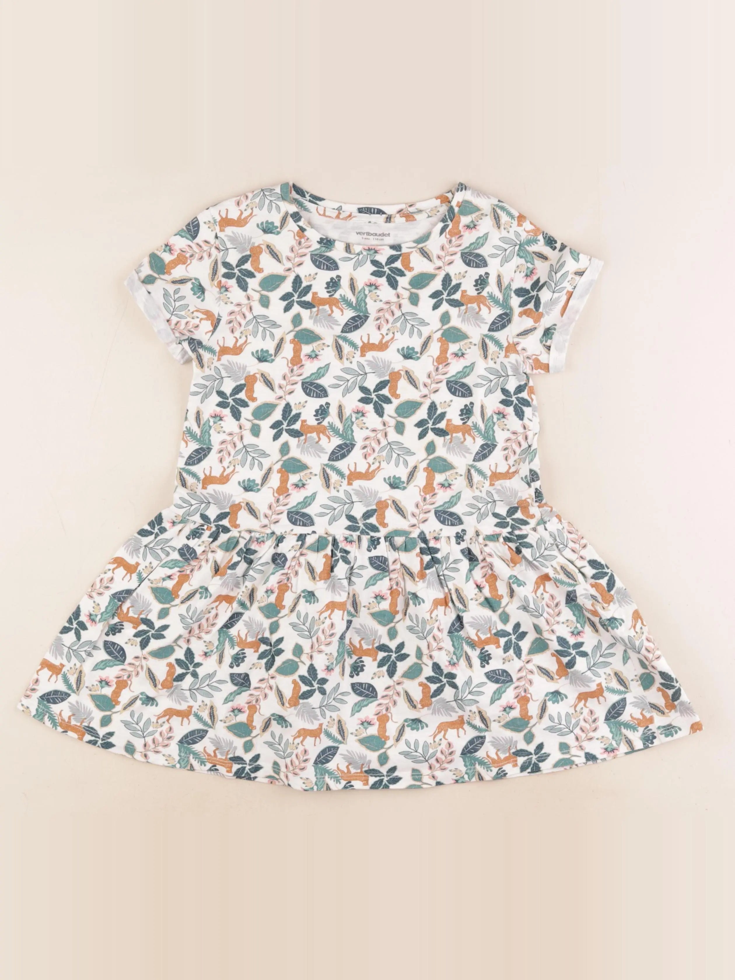 Vertbaudet - robe multicolore - 5 ans