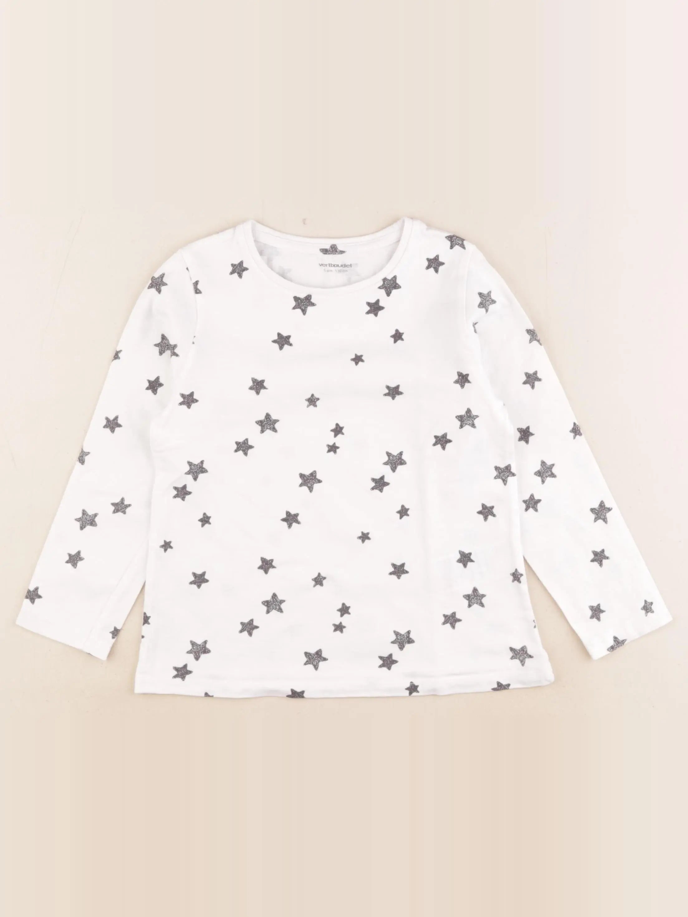 Vertbaudet - tee-shirt blanc - 5 ans