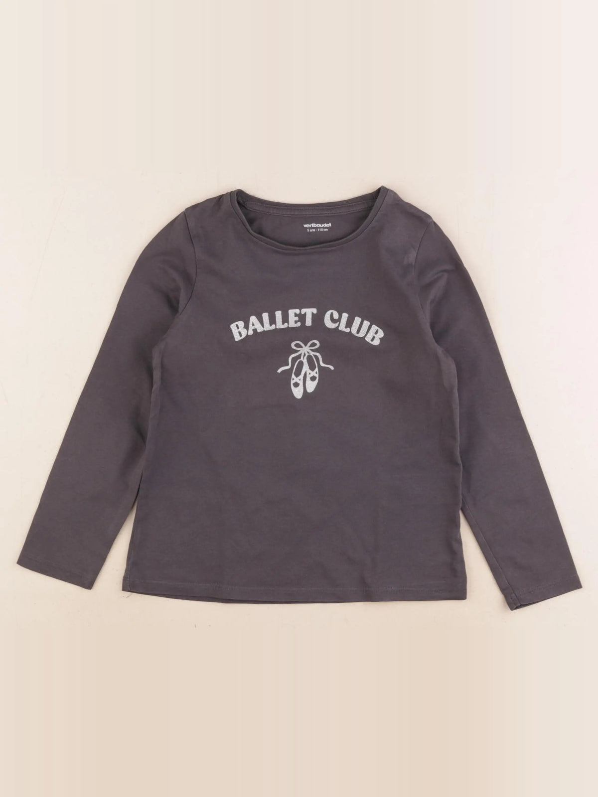 Vertbaudet - tee-shirt gris - 5 ans