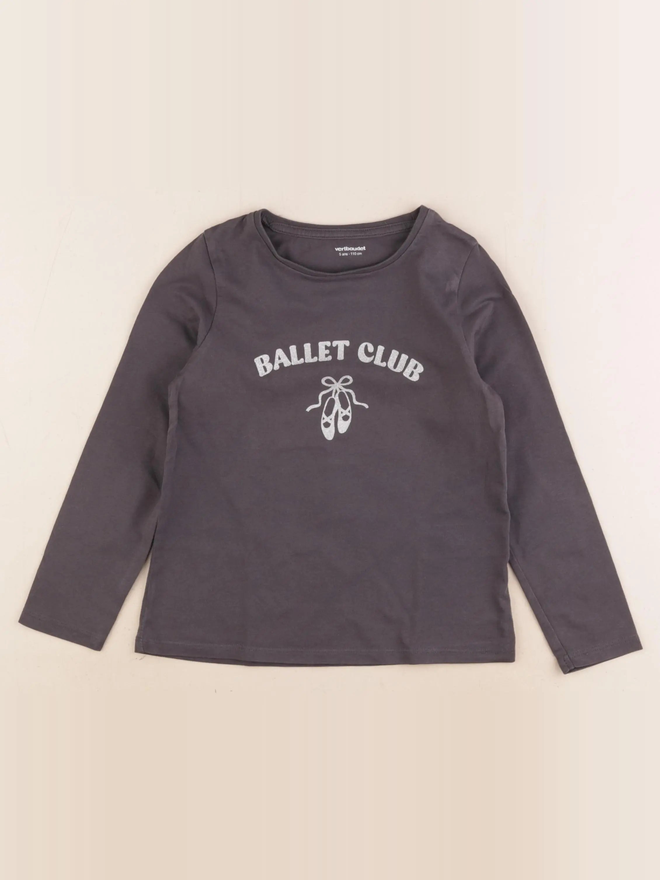 Vertbaudet - tee-shirt gris - 5 ans