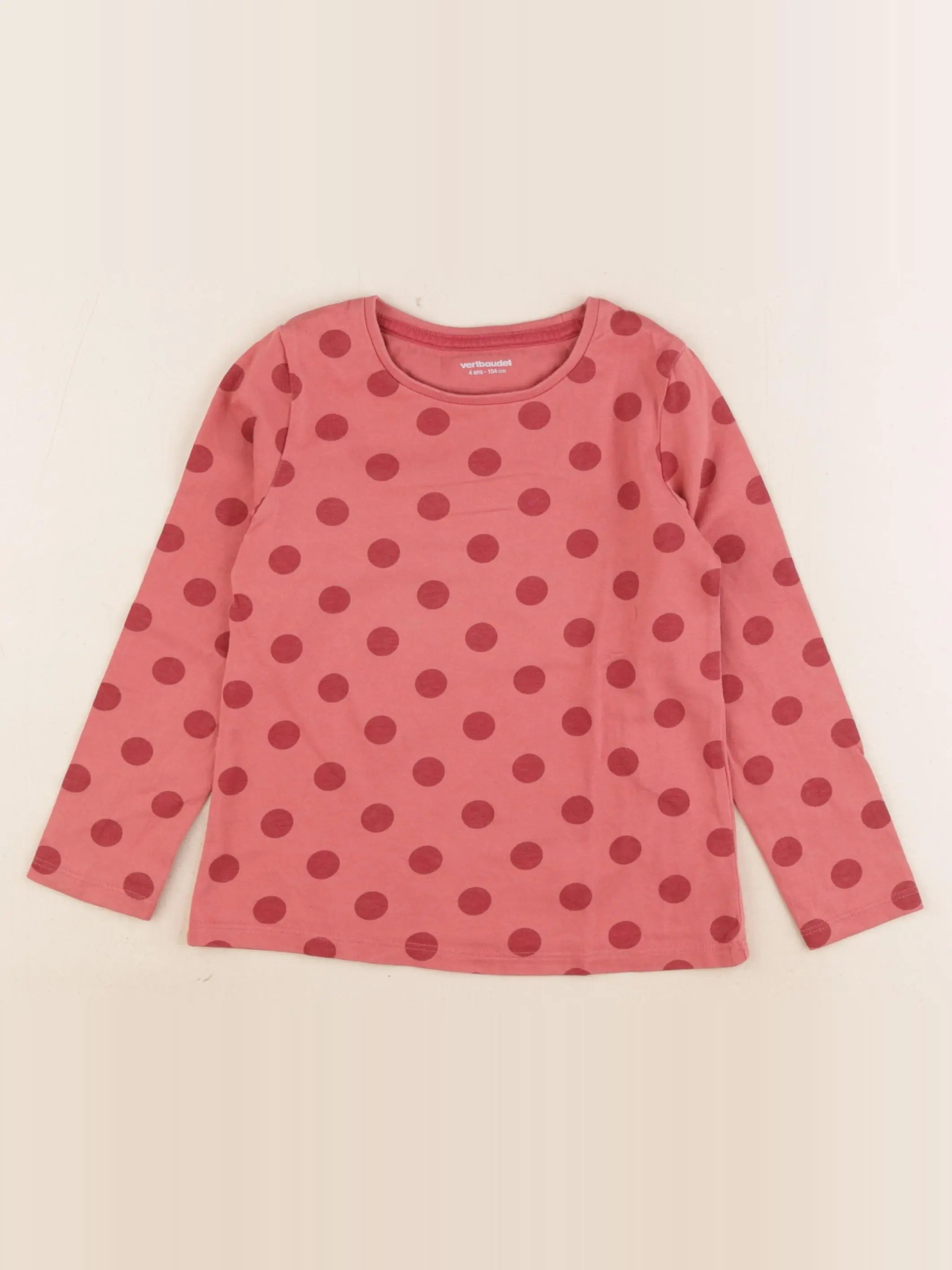 Vertbaudet - tee-shirt orange - 4 ans