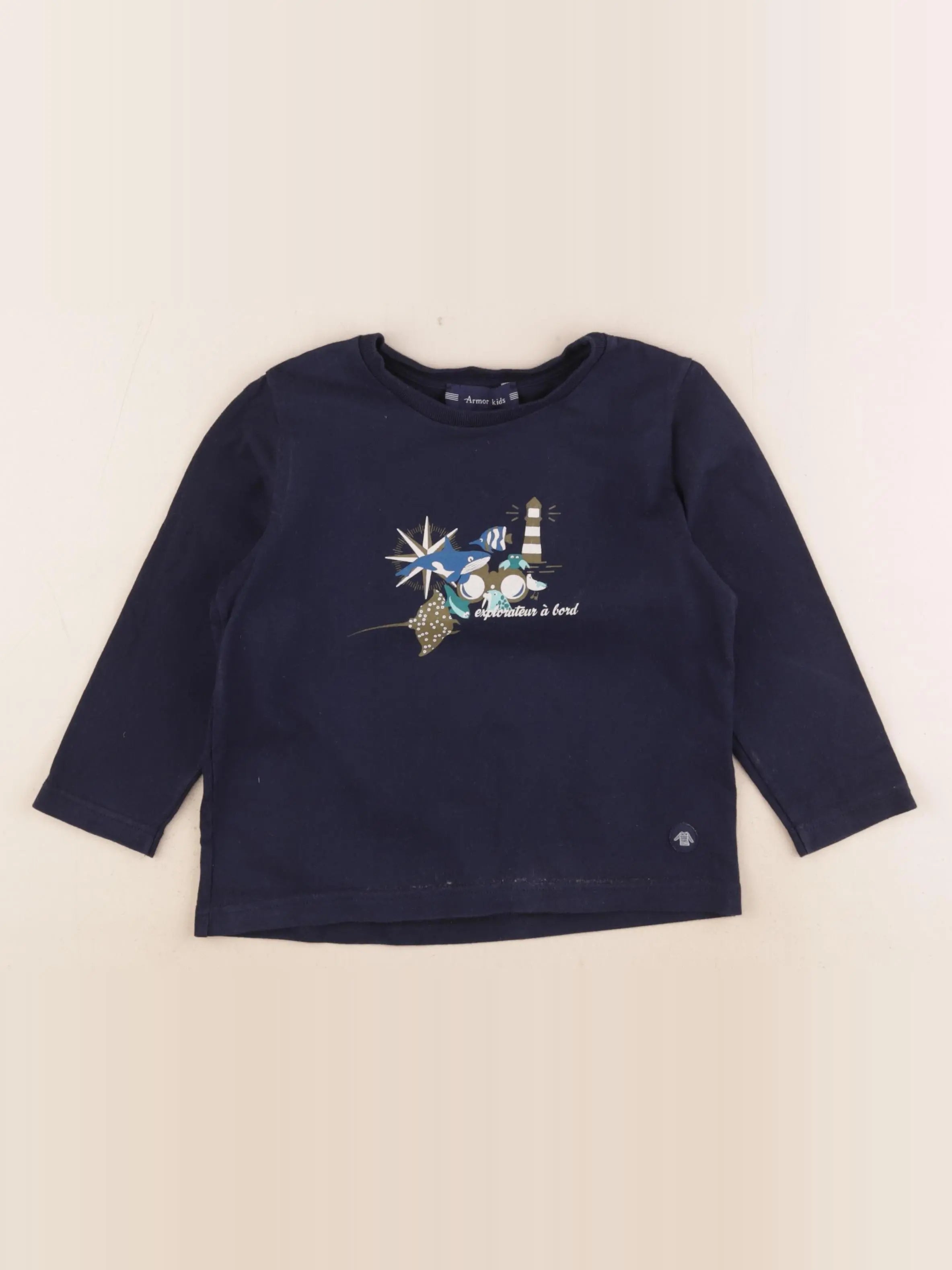 Armor Lux - tee-shirt bleu - 4 ans
