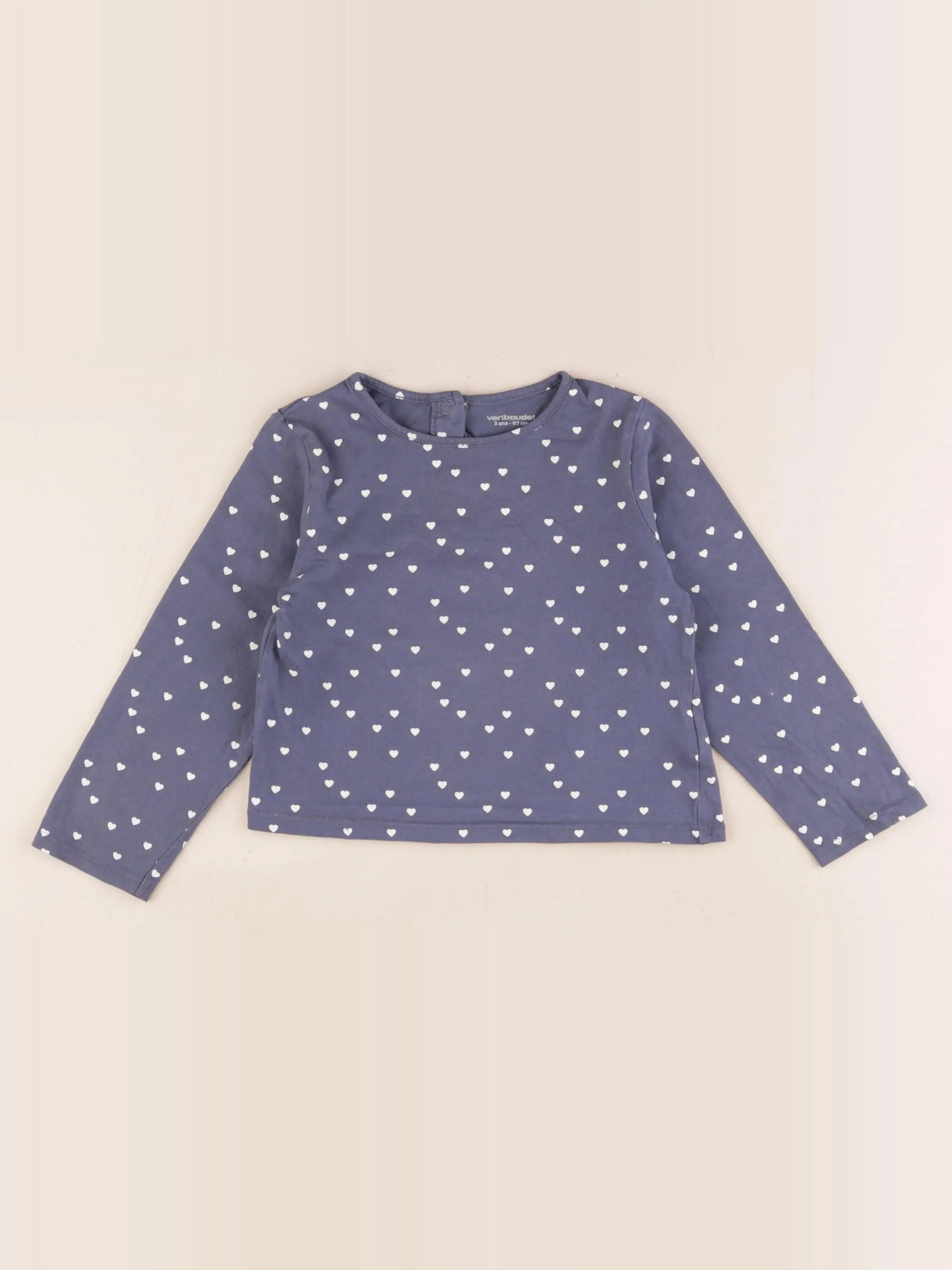 Vertbaudet - tee-shirt bleu - 3 ans