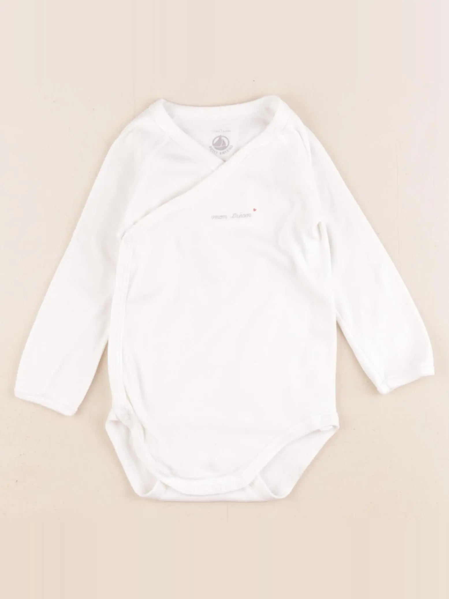 Petit Bateau - body blanc - 12 mois