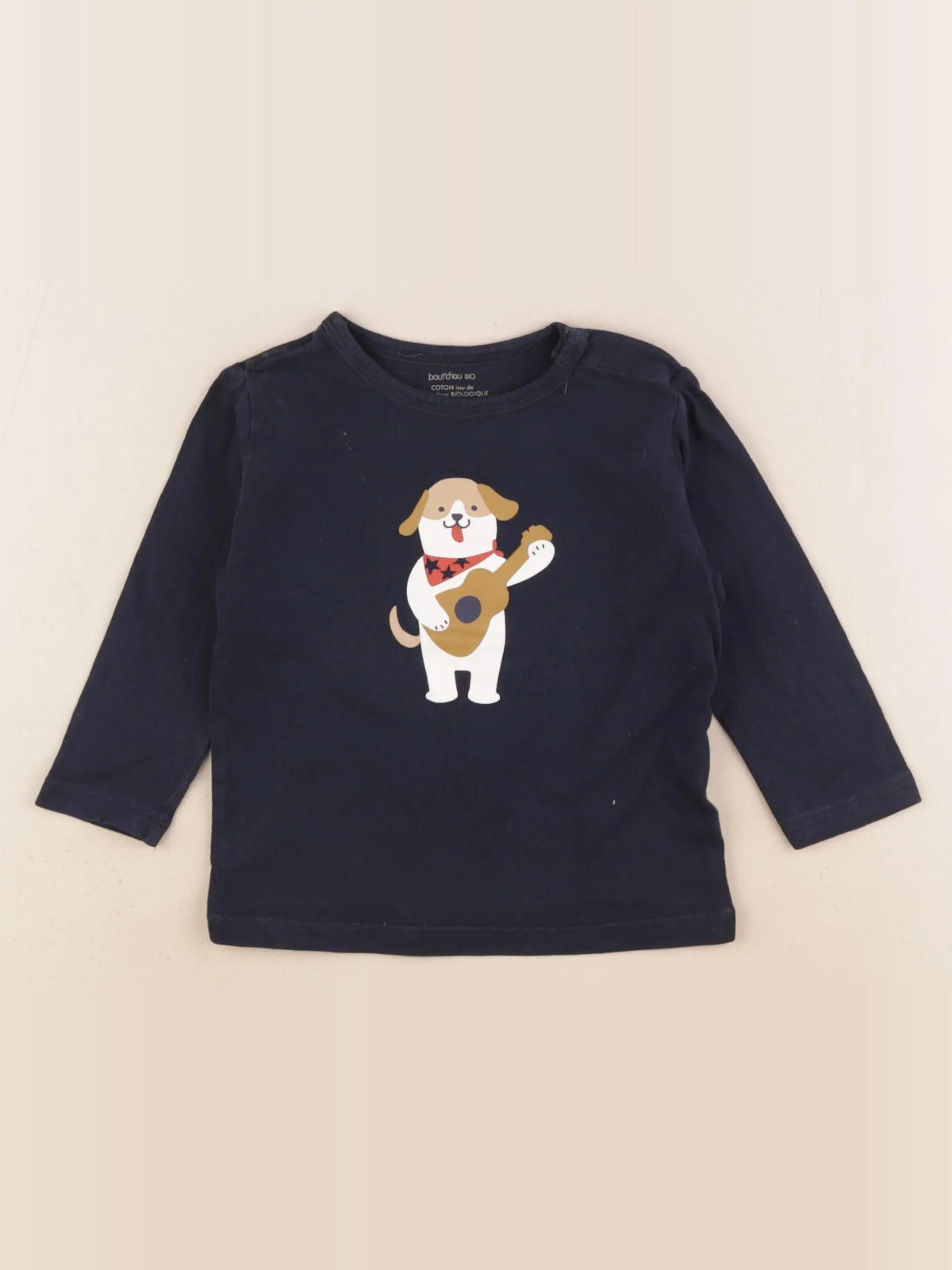 Boutchou - tee-shirt bleu - 12 mois