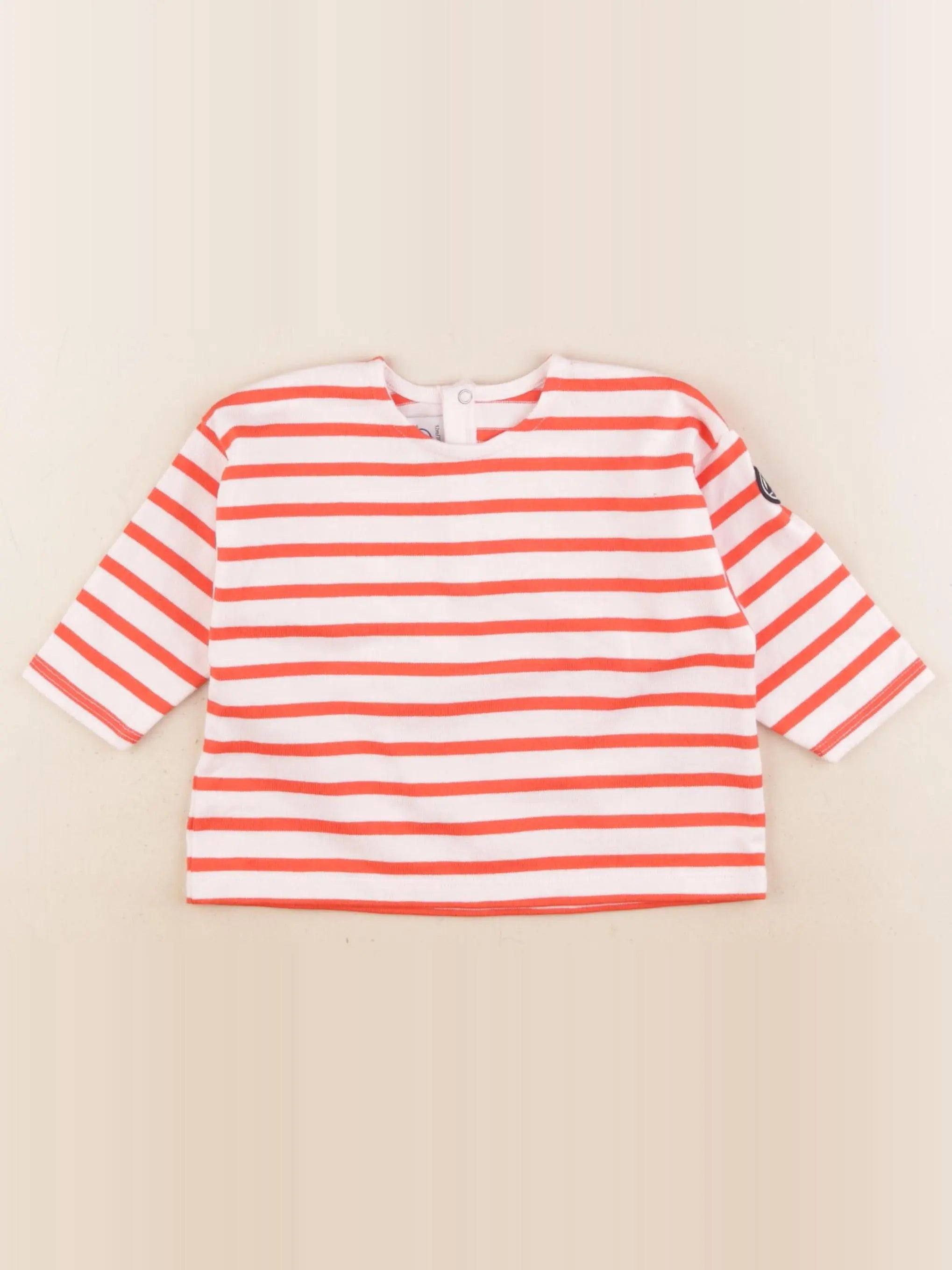 Petit Bateau - tee-shirt rouge - 12 mois