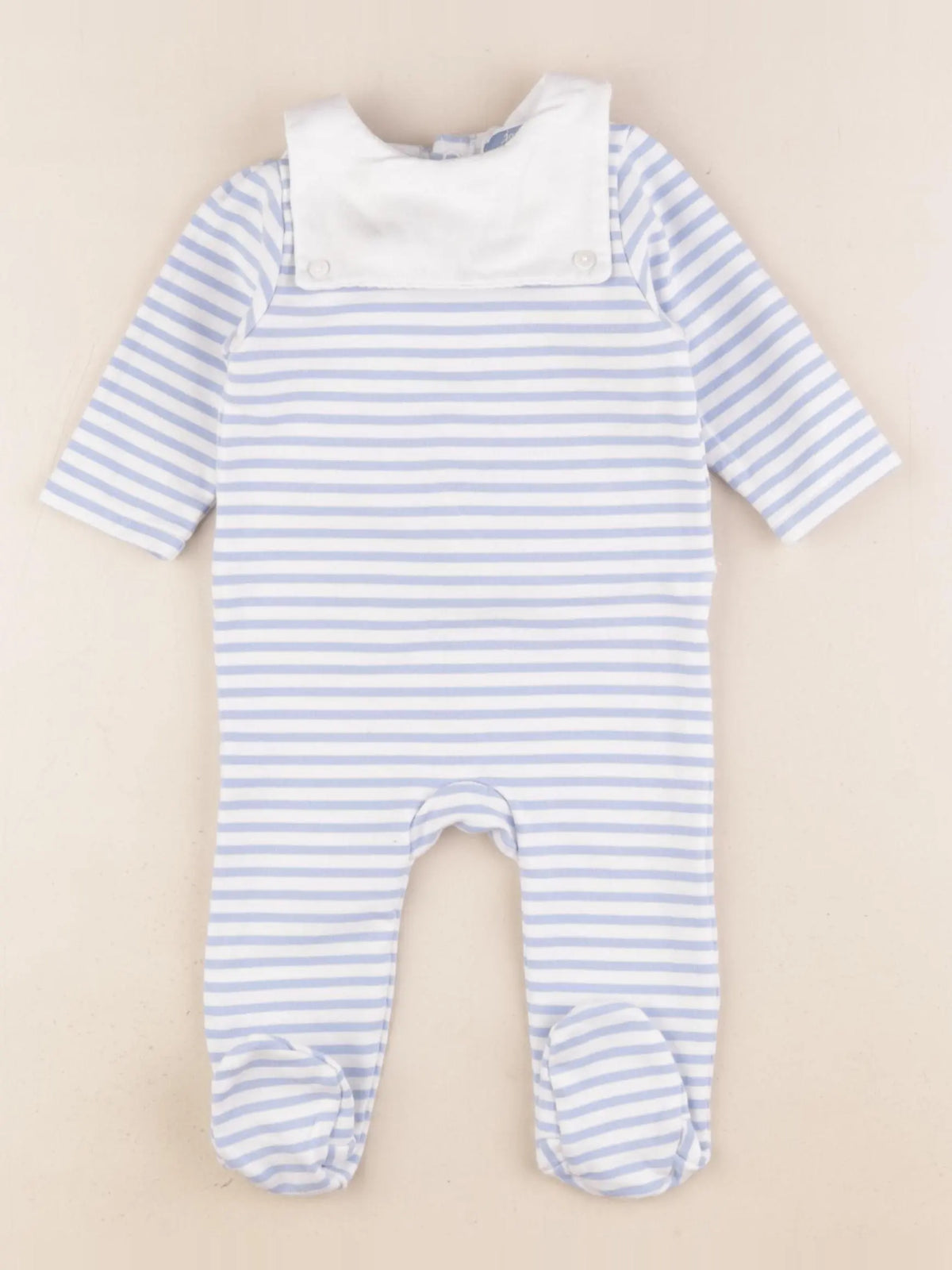 Jacadi - pyjama coton bleu, blanc - 6 mois