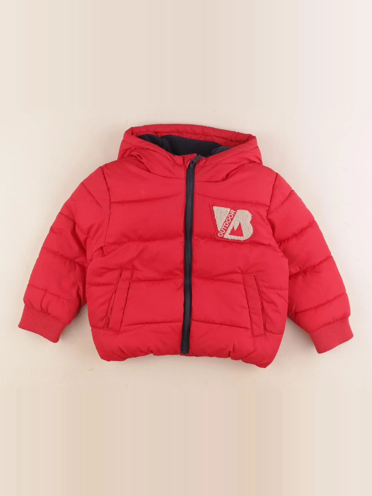 Vertbaudet - doudoune rouge - 3 ans