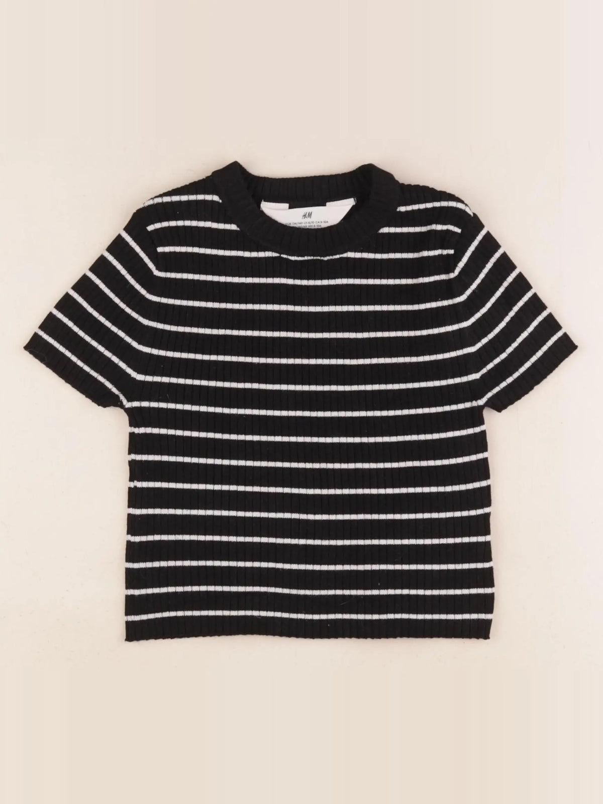 H&M - pull noir - 8/10 ans